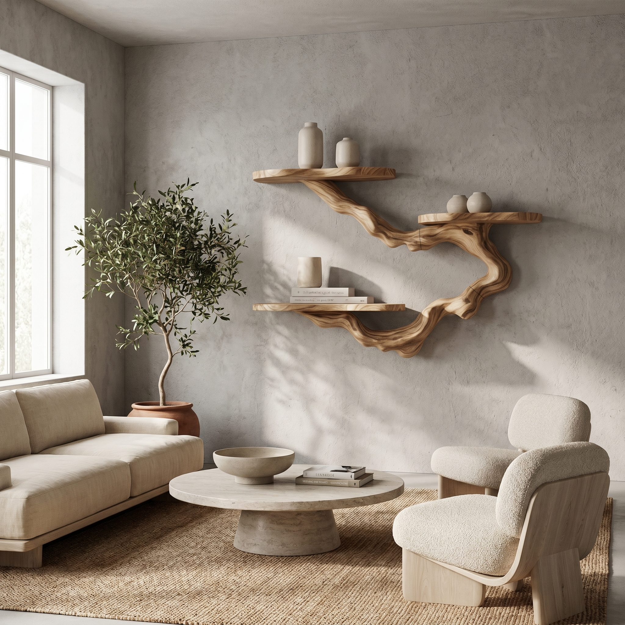 Rustic Floating Shelf With Display Storage For Living Room SINLHAFL551