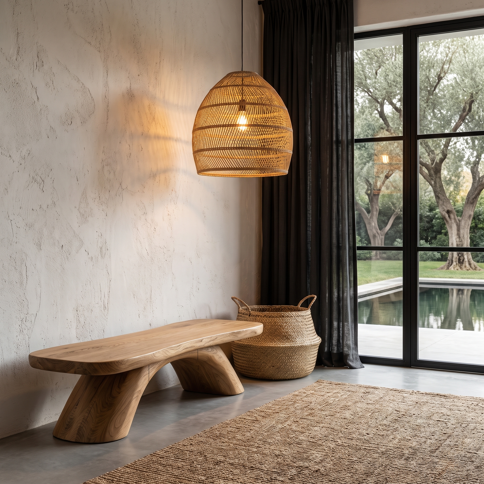 Organic Hallway Bench For Hallway And Foyer SINLHABEN137