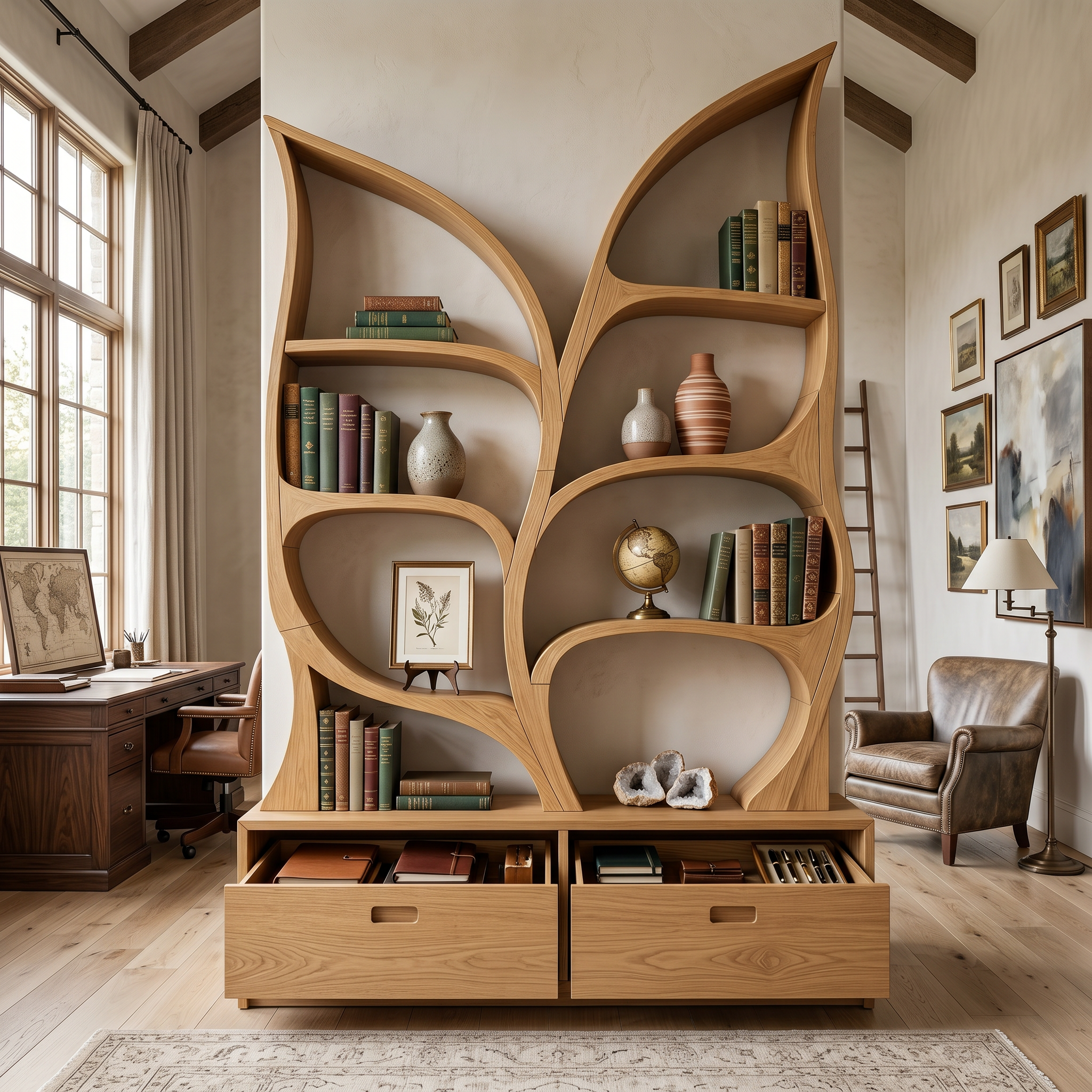 Modern Display Bookshelf For Quiet Reading Room SILDTTNBS042
