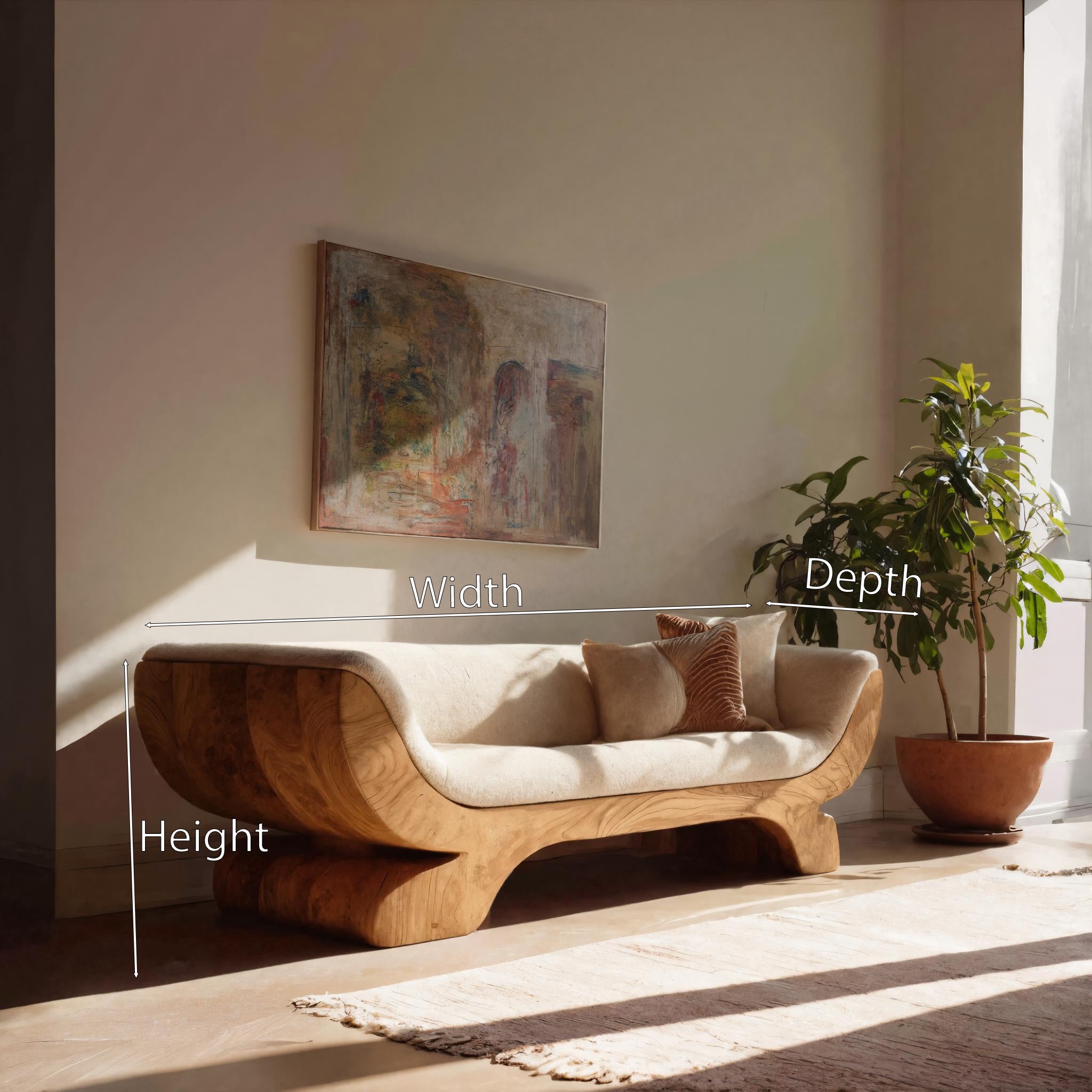 Handcrafted Sculptural Sofa For Living Room Or Lounge SITHHNSF011