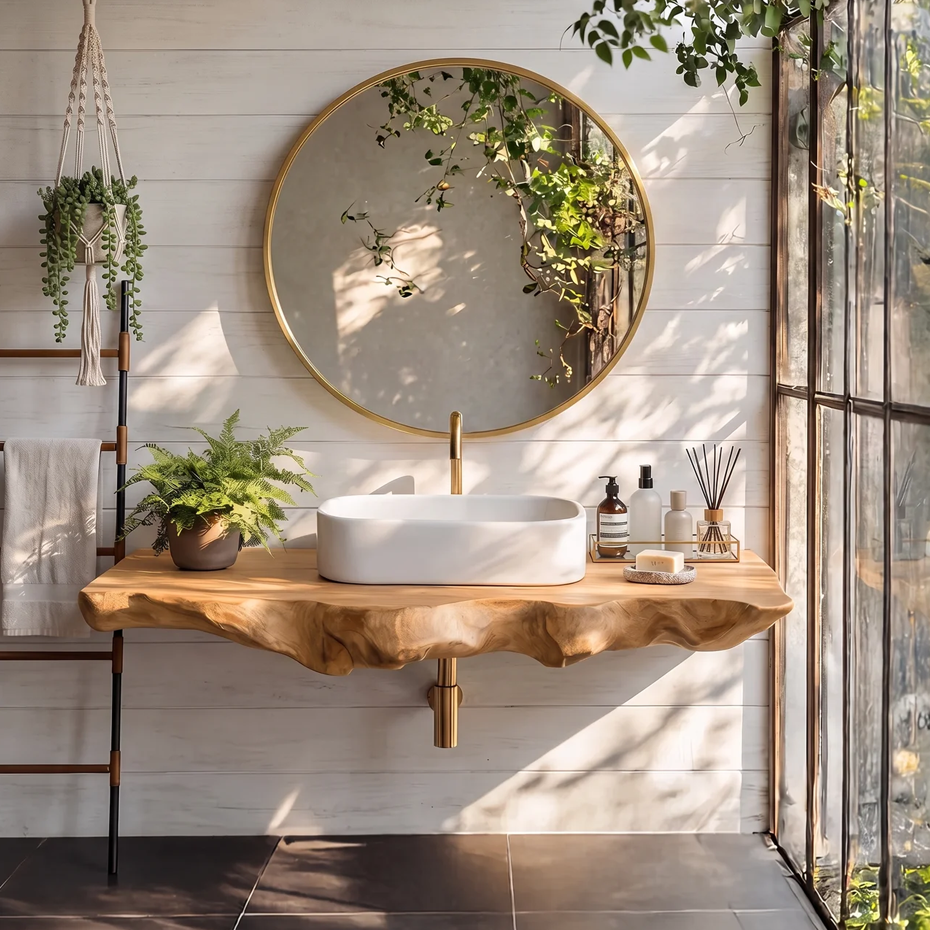 Rustic Wood Vanity For Elegant Bathroom Decor SILDTTRBAS019