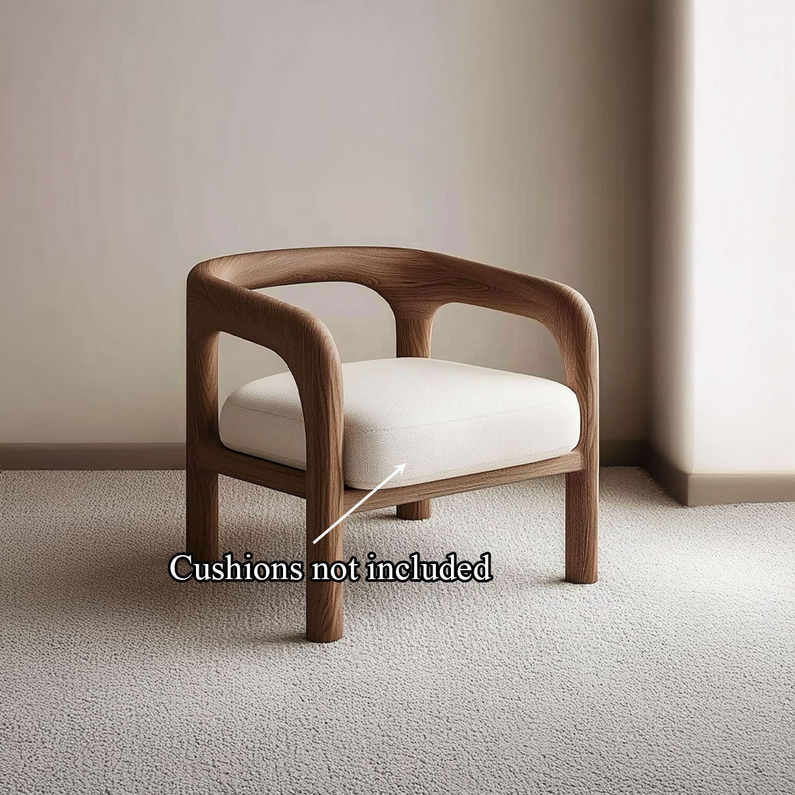 Organic Minimal Accent Chair Living Room Or Study Room SINLSAWC020