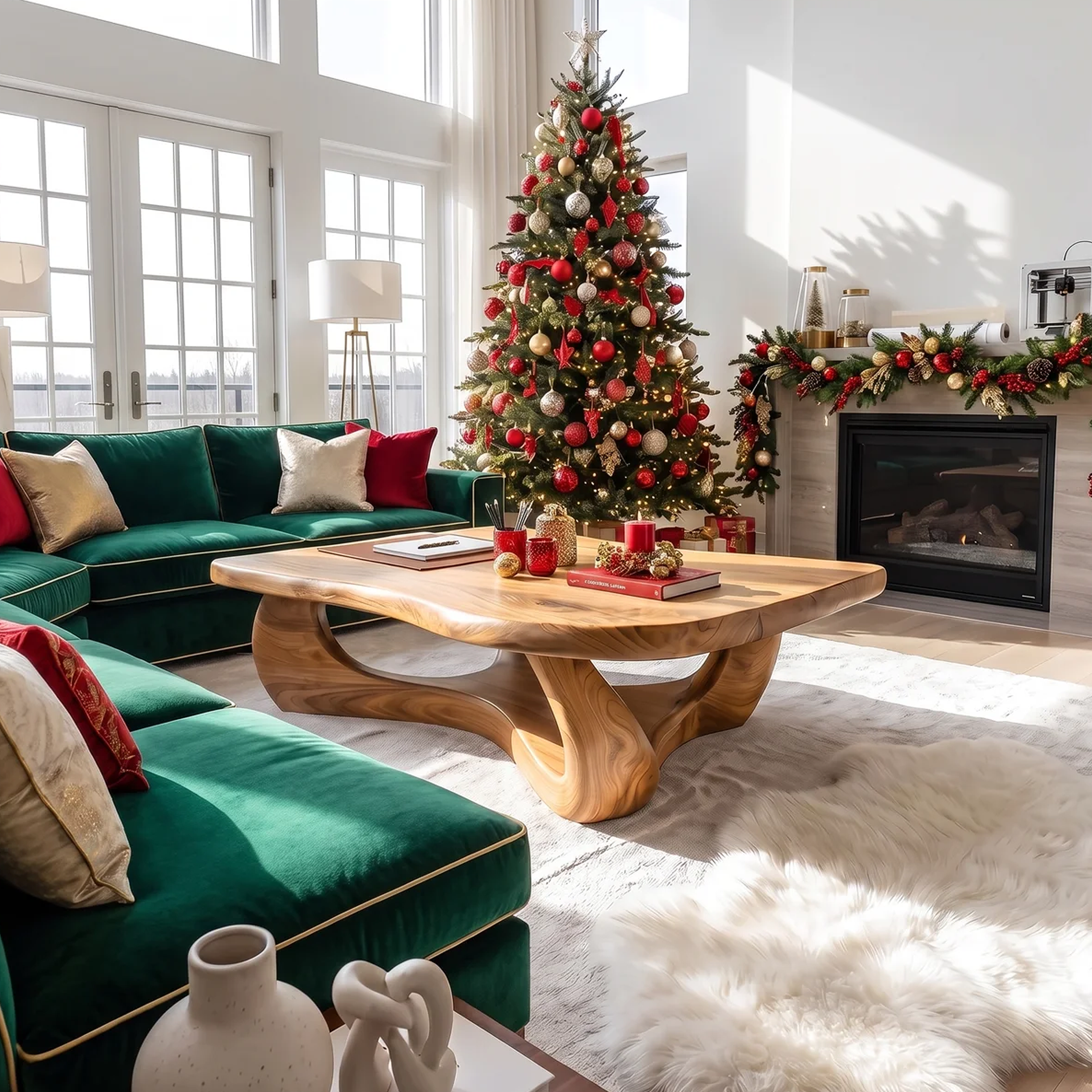 Rustic Wooden Live Edge Coffee Table For Holiday Home Furniture SILDTTRCCF017