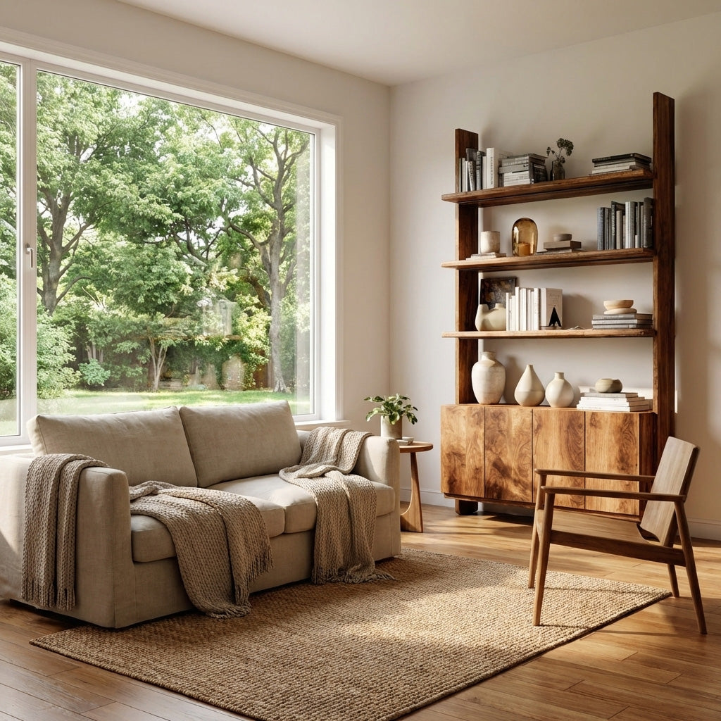 Modern Bookshelf With Open Shelf And Drawers For Living RTTHHNBS140