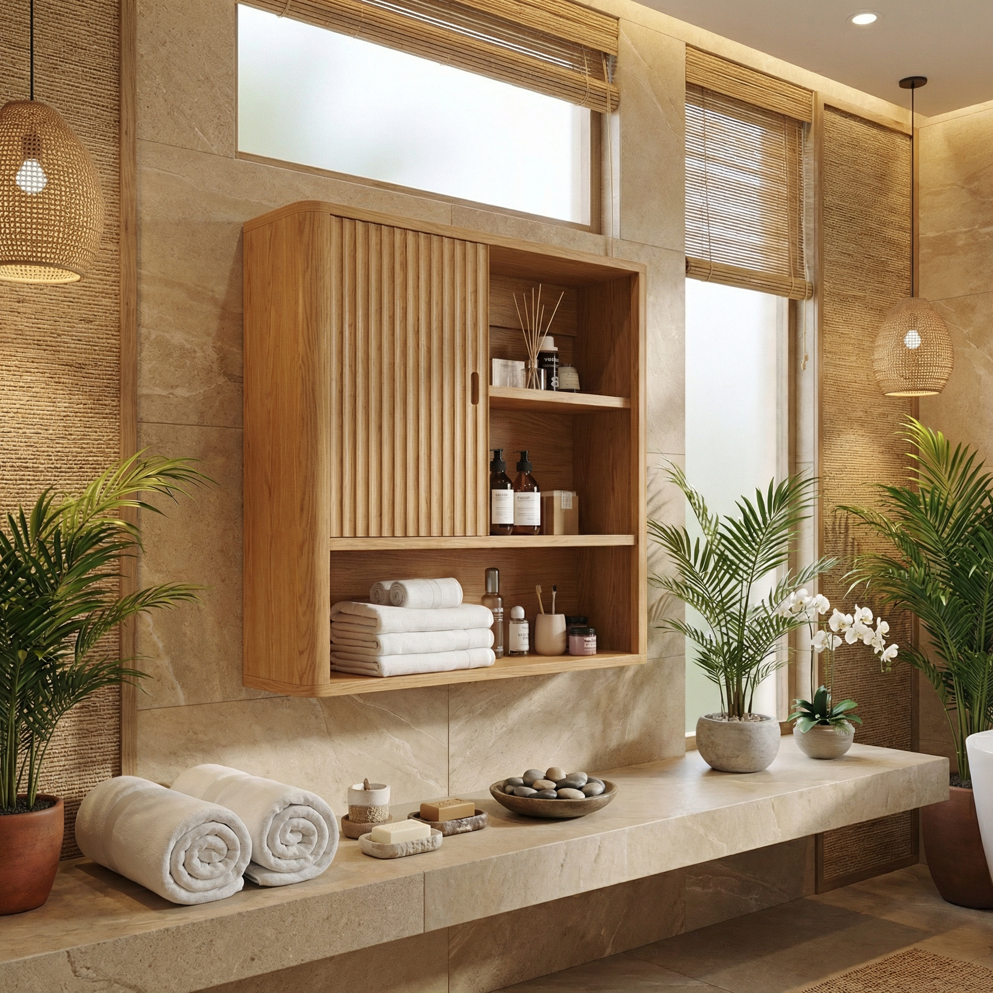Modern Bathroom Wall Cabinet For Bathroom And Vanity Area SINLSABCT008