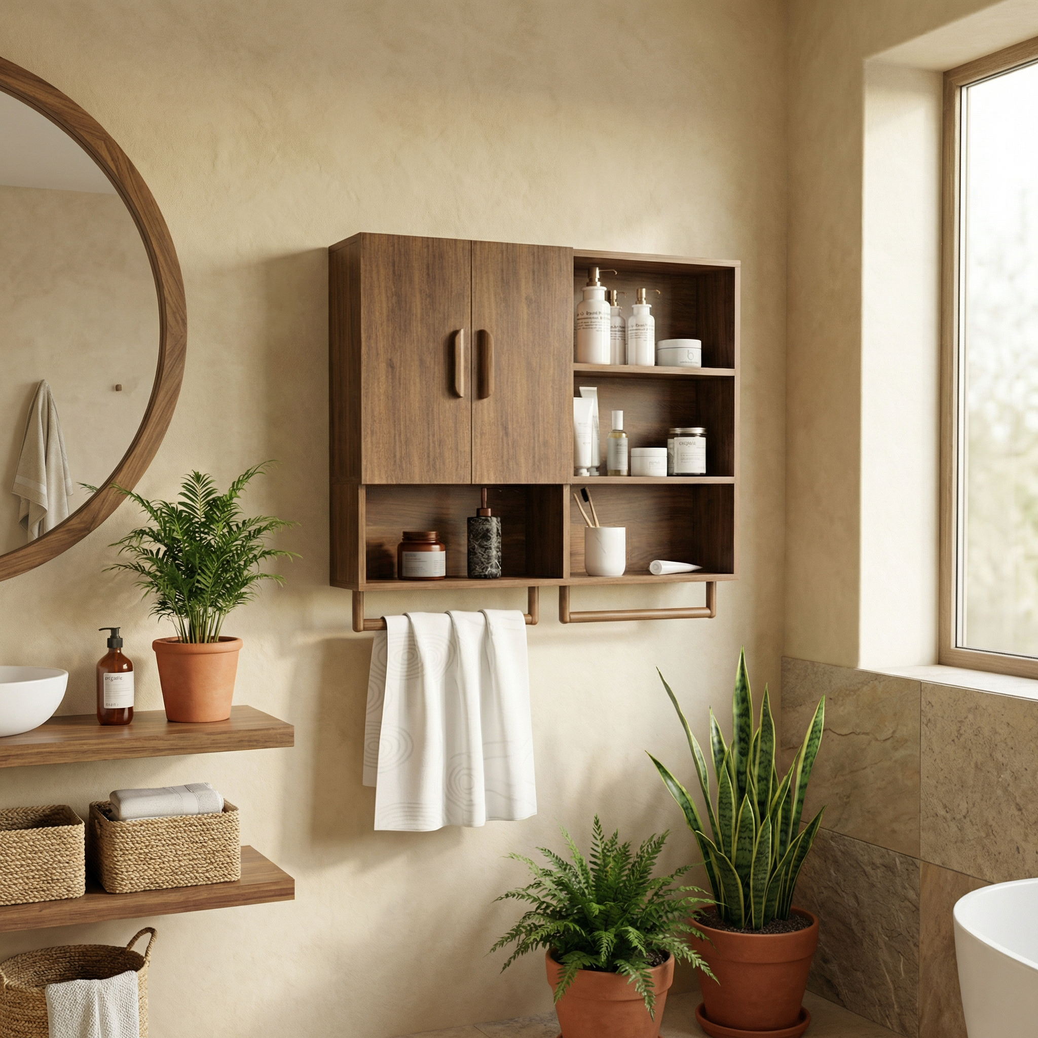 Modern Farmhouse Bathroom Organizer Cabinet For Bathroom And Interior Decor SINLSABCT006