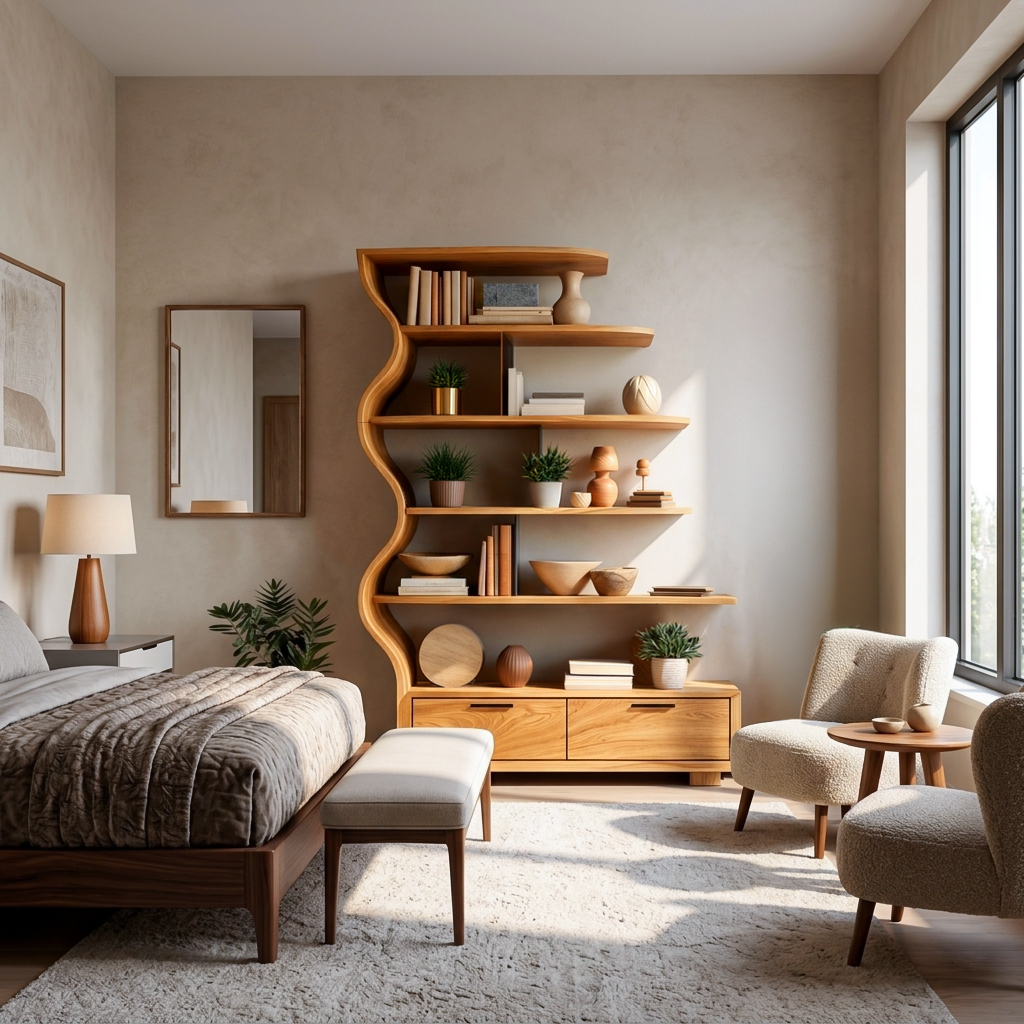 Contemporary Natural Wood Bookshelf For Interior Space RTTHTTBS121