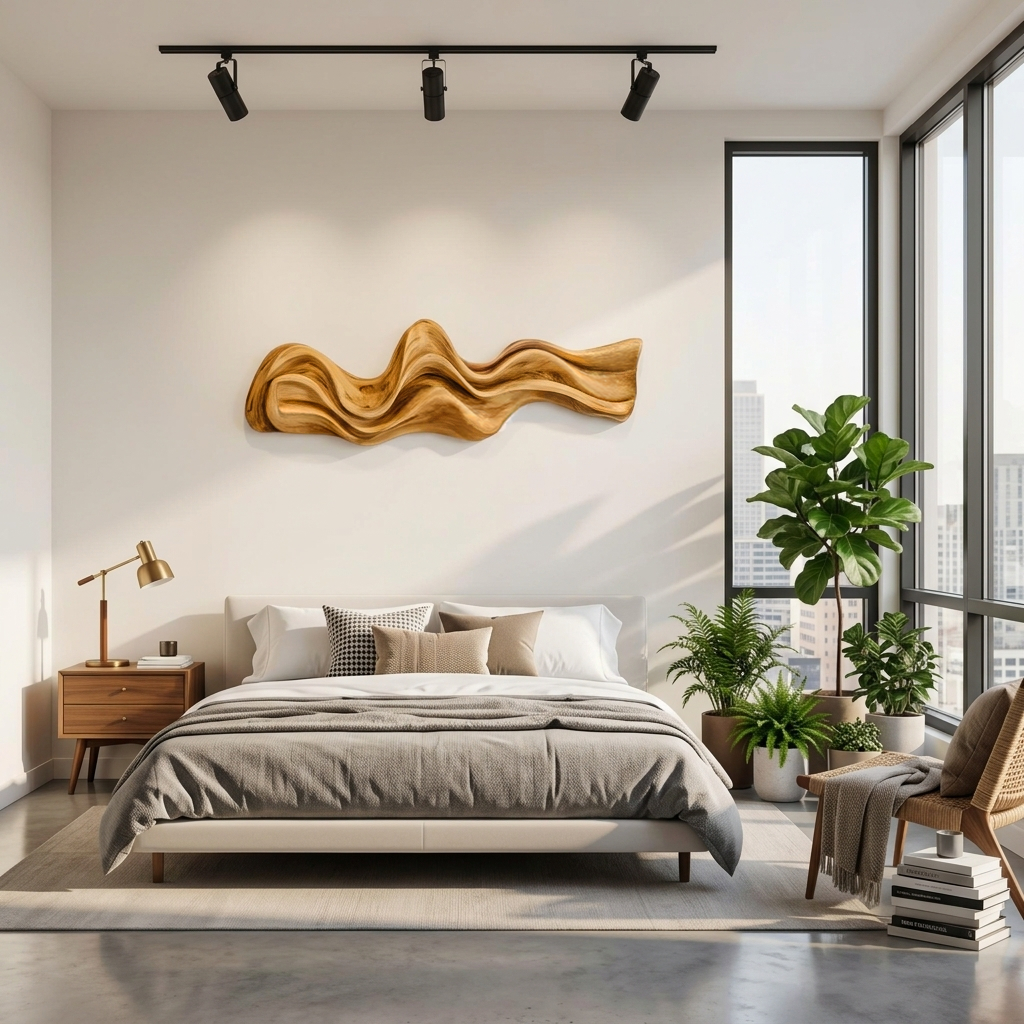 Large Wavy Wall Art Sculpture For Living Room SITHTTWA018