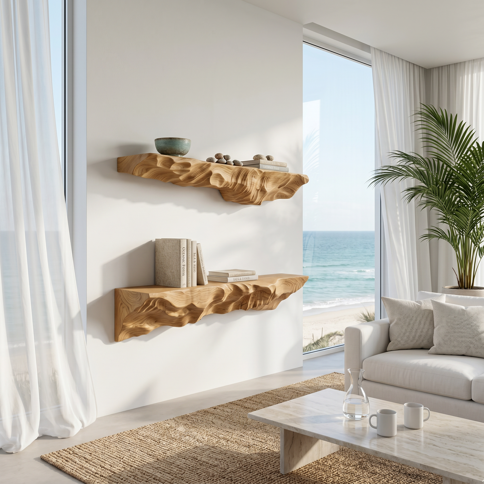 Artistic Sculptural Floating Shelf For Living Room SITHTTFL004