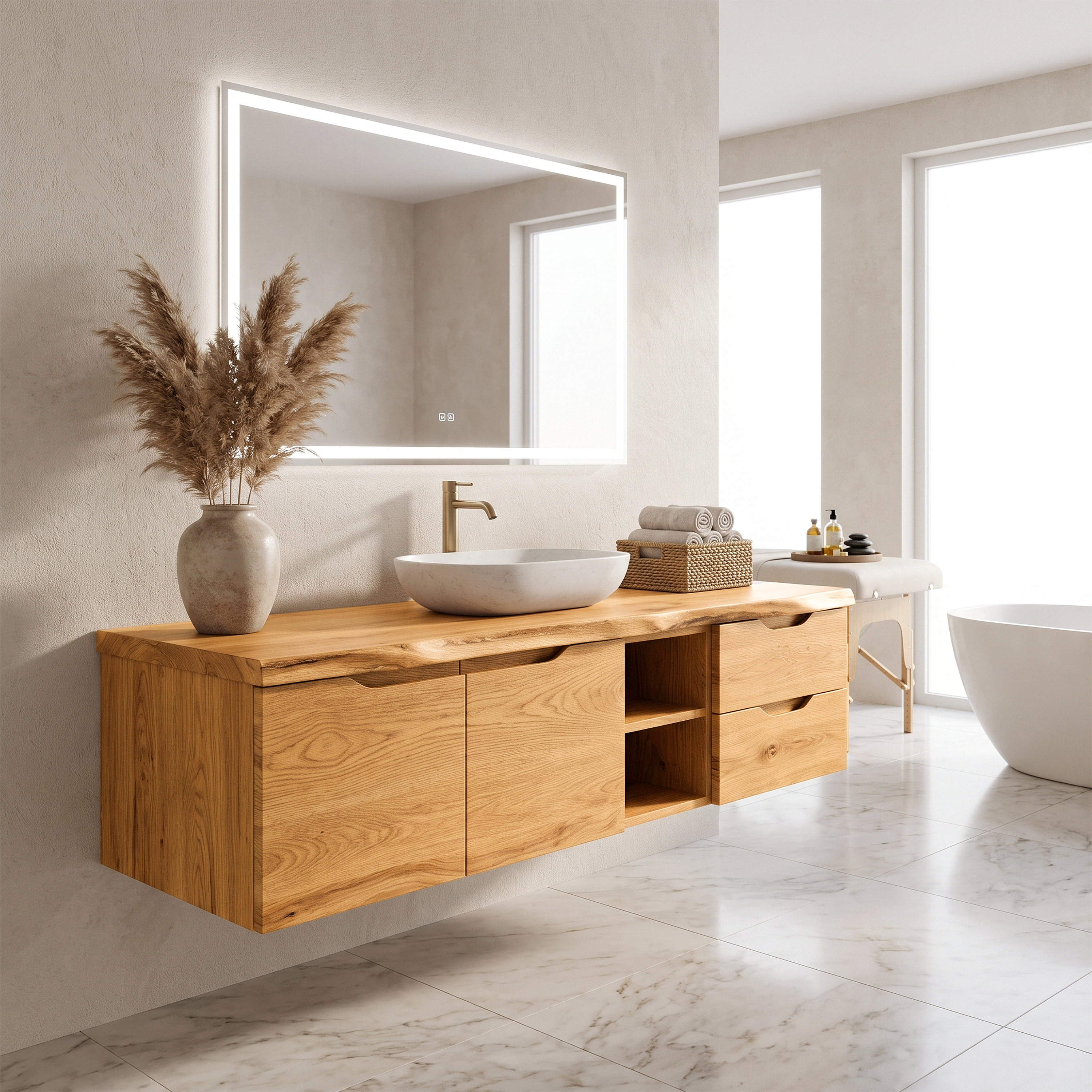 Organic Modern Washstand Contemporary Bathroom Interior SILDTTRBRV200