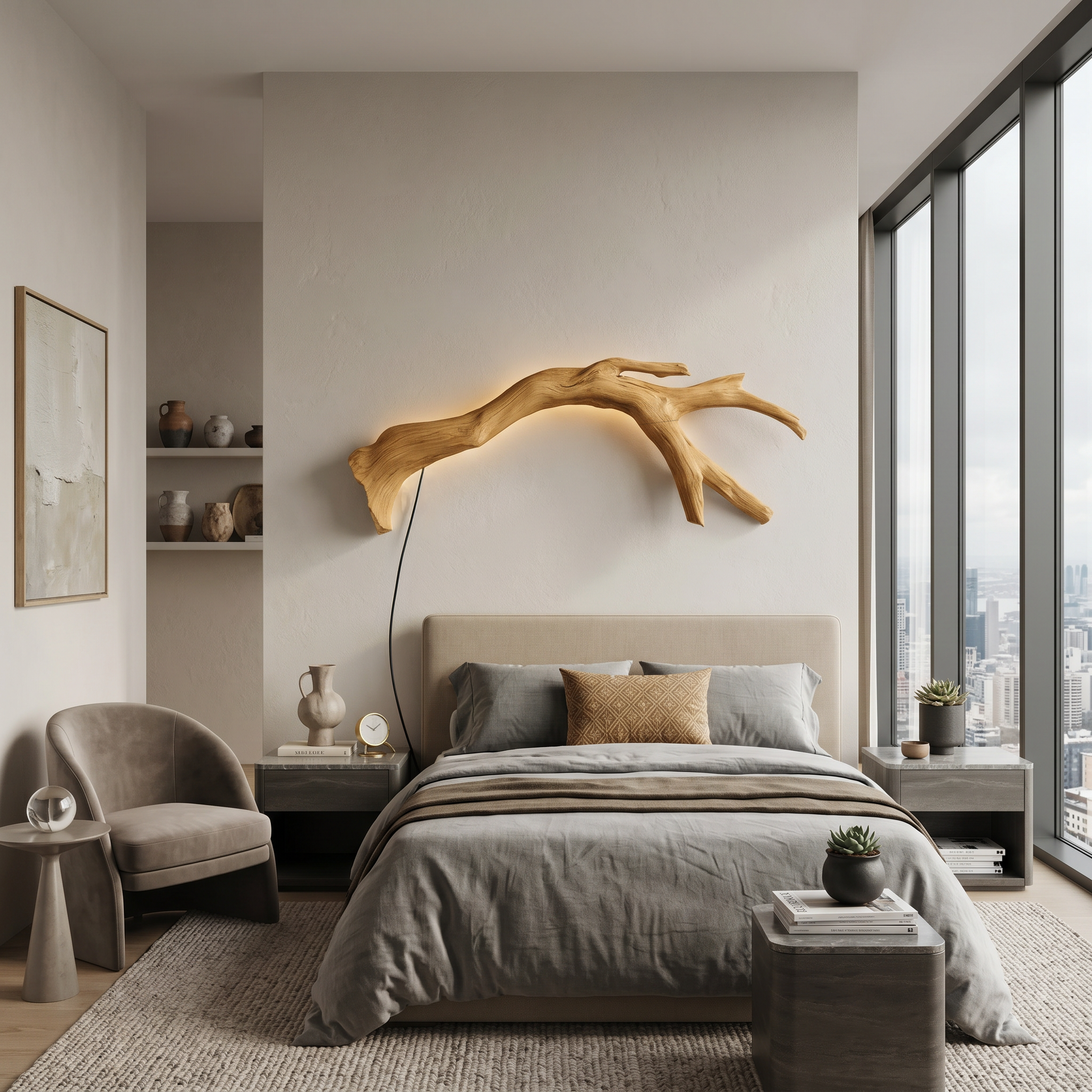 Modern Organic Branch LED Wall Lamp For Bedroom SITHTTLAM027