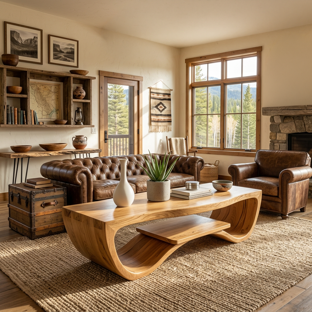 Luxury Coffee Table With Shelf For Living Room RTTHTTCF025