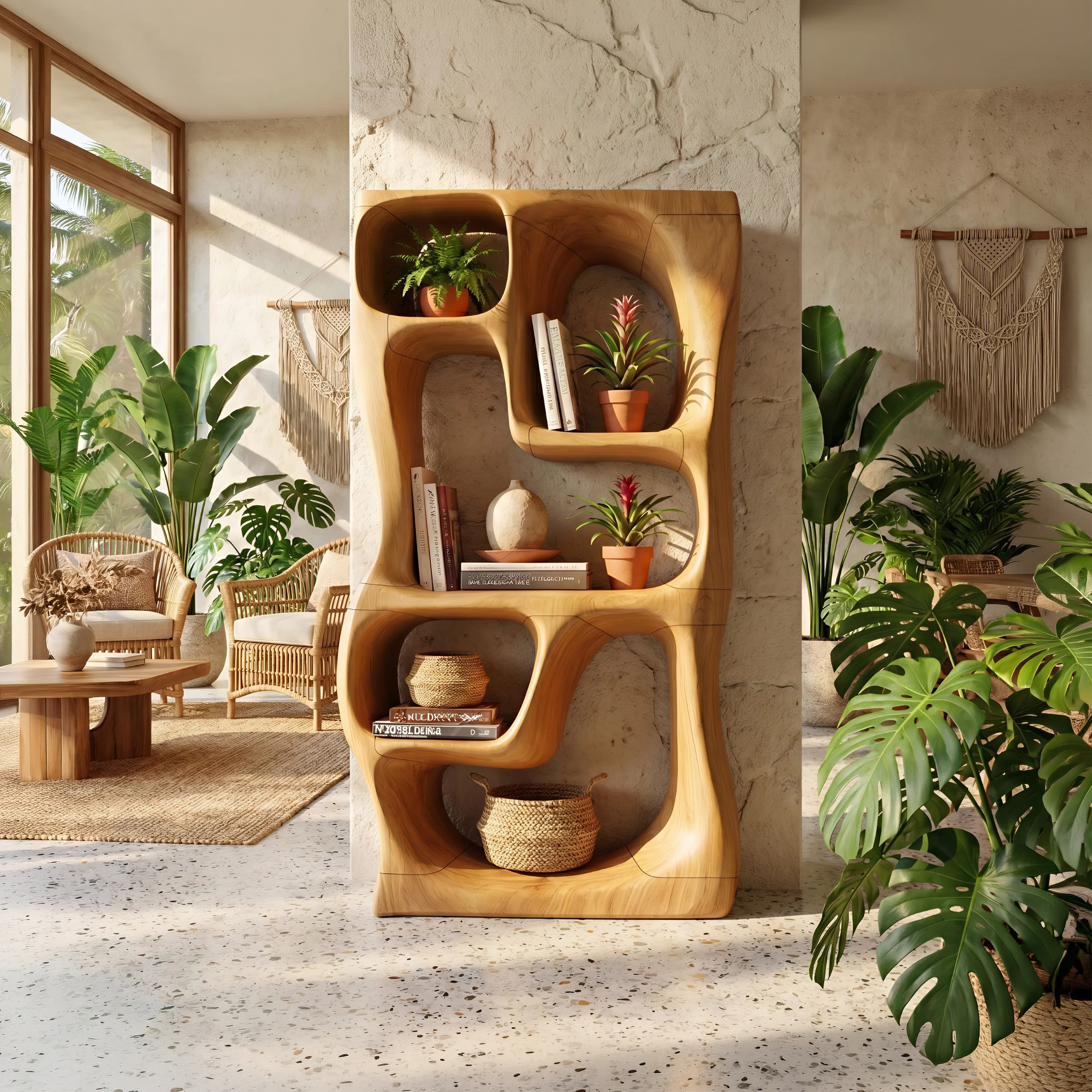 Modern Handcrafted Bookshelf Storage Organizer For Small Apartment SILDTTNBS019