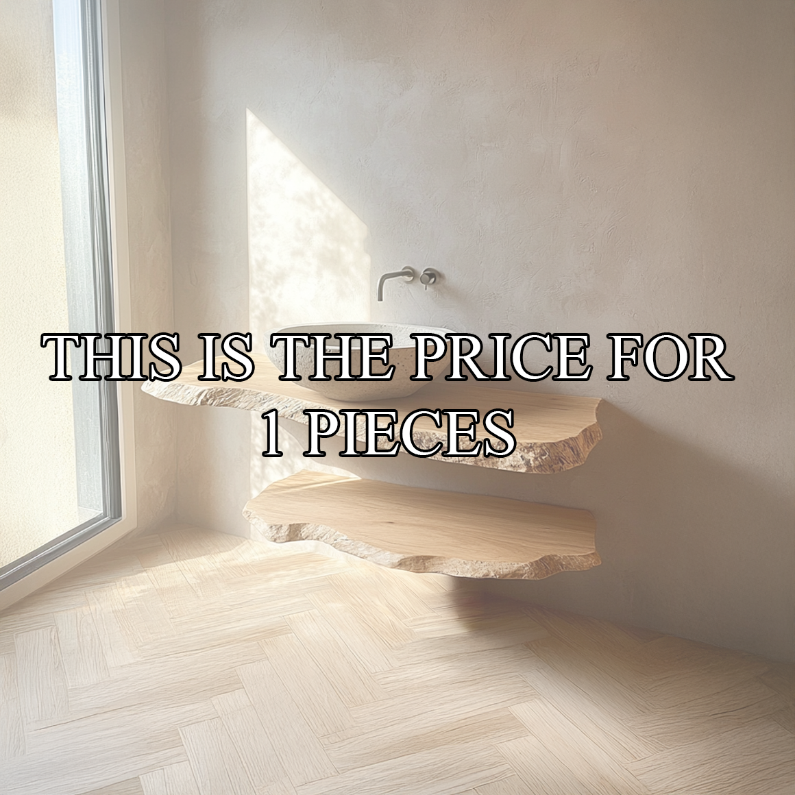 Rustic Floating Shelf Double Vanity Bathroom SINLSABRV178