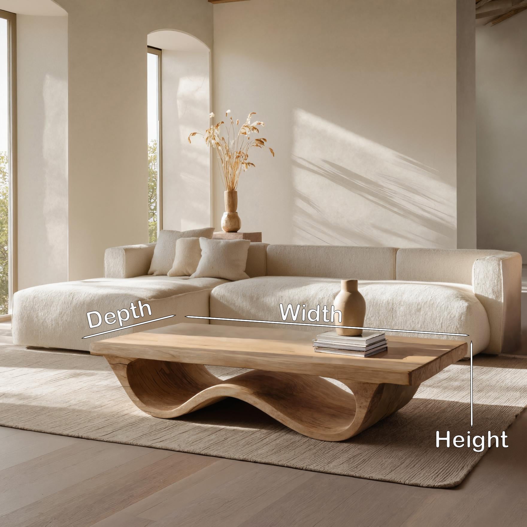Contemporary Coffee Table Curved Leg Design For Living Room RTTHHNCF058