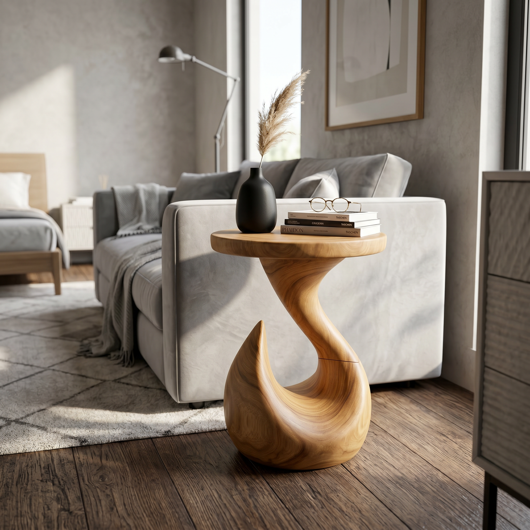 Contemporary Round End Table Luxury Lounge SILDTTRSTA043