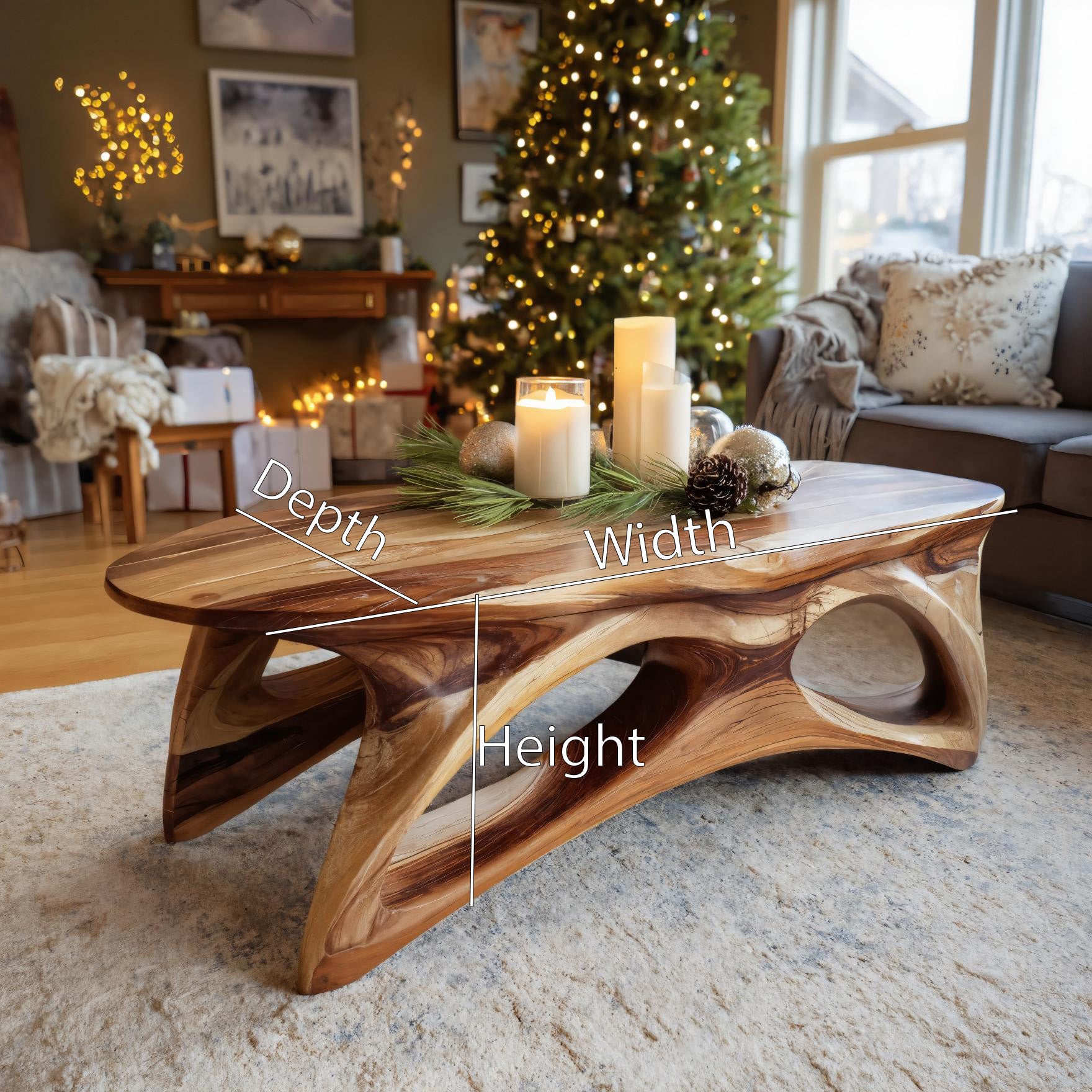 Organic Sculptural Coffee Table For Lounge Or Holiday Decoration SITHHNCM004