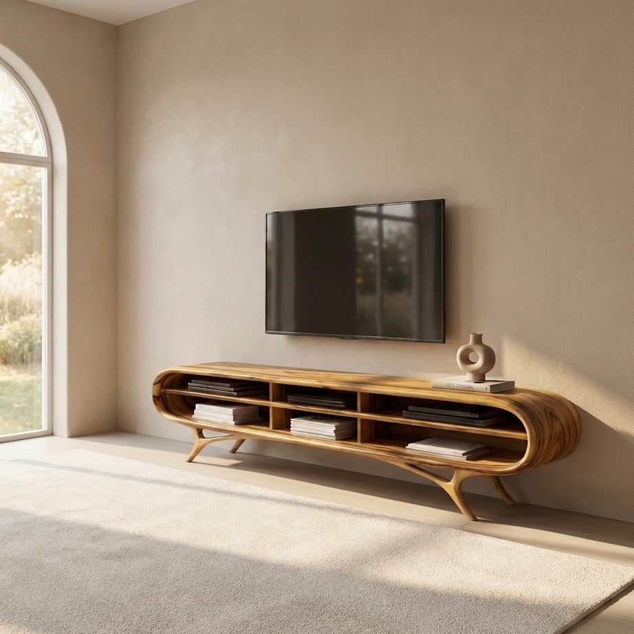 Contemporary Wooden TV Cabinet For Elegant Interior RTTHHNTVC095