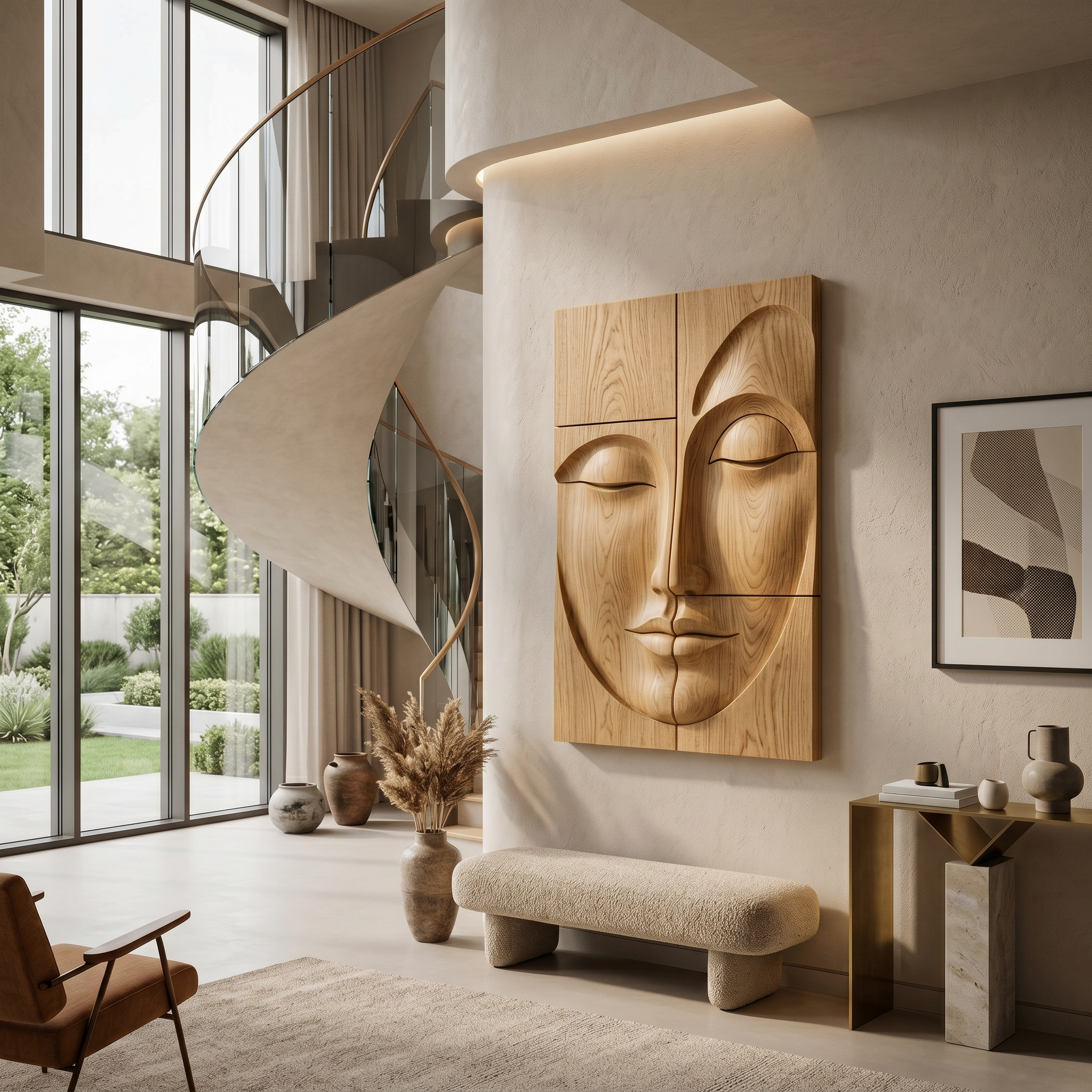 Modern Buddha Face Wall Art For Living Room And Entryway SITHTTWA001