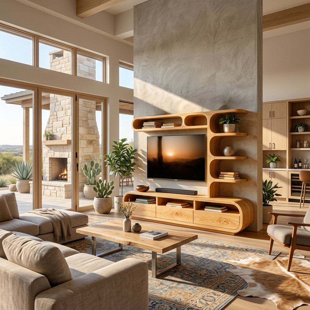 Elegant Wooden TV Console For Living Area RTTHTTTVC081