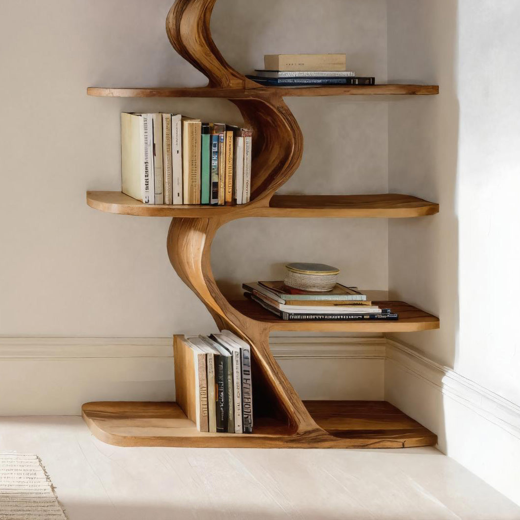 Organic Bookshelf For Living Room Interiors RTTHHNBS076