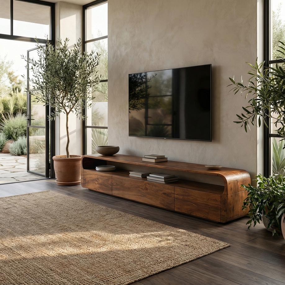 Modern Organic TV Console For Living Room RTTHHNTVC071