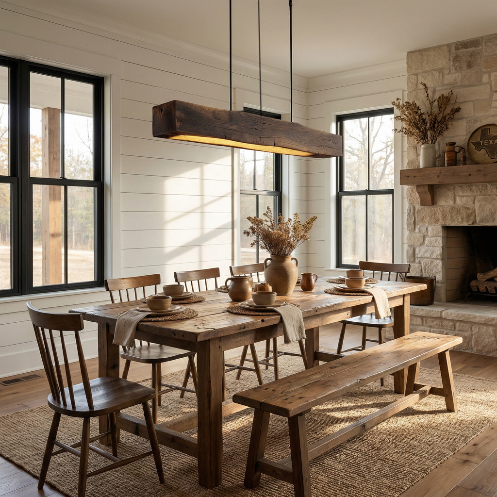 Modern Wooden Beam Pendant Light For Modern Dining Room RTTHHNLAM039