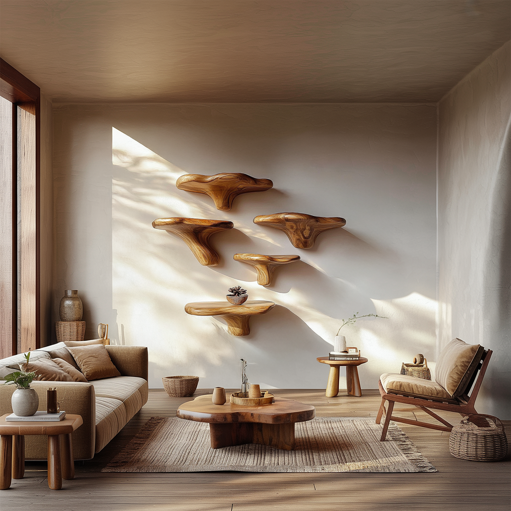 Modern Decorative Mushroom Shelf Living Room Or Kitchen SINLSAFL466