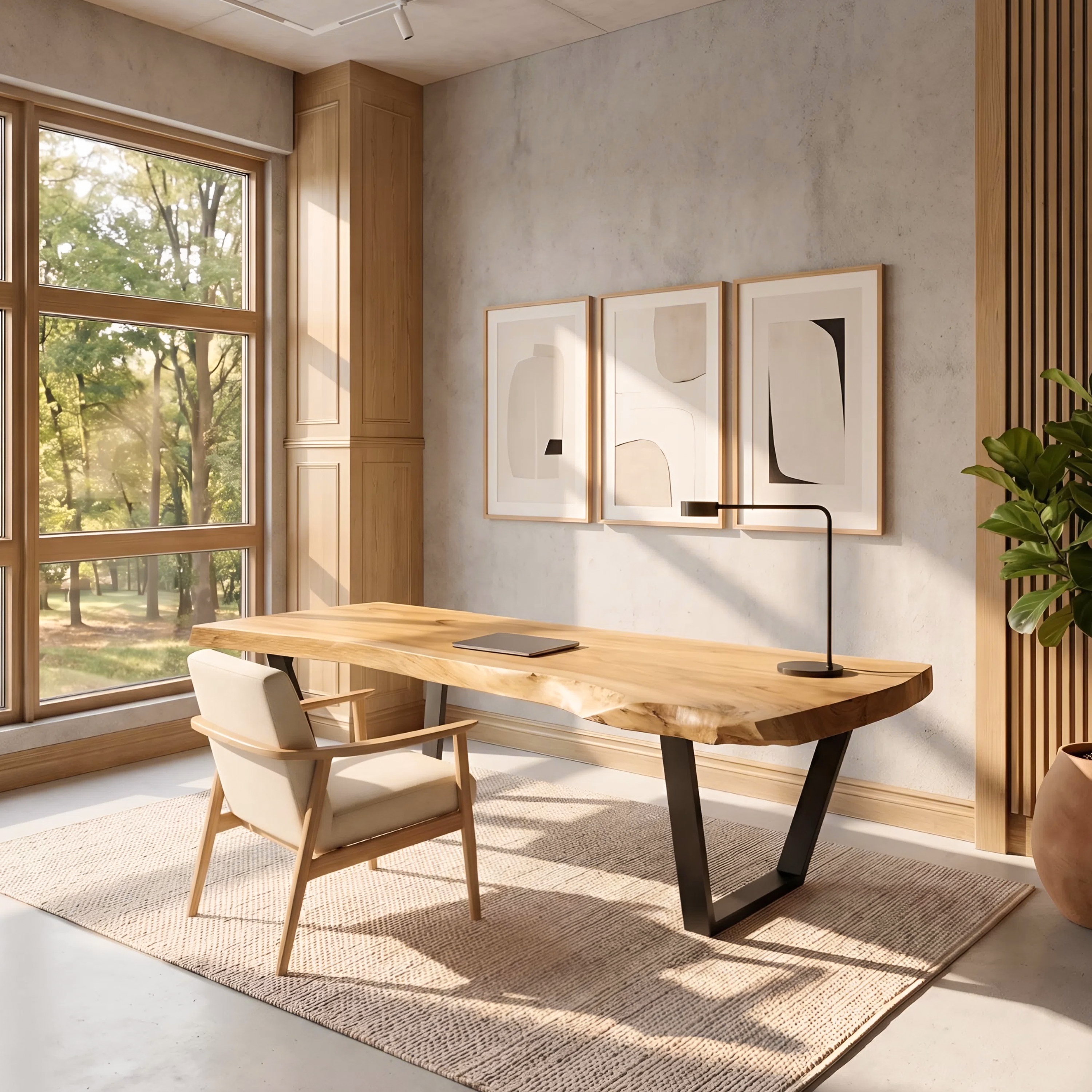 Modern Solid Wood Desk For Bedroom Furniture SILDTTNDE016
