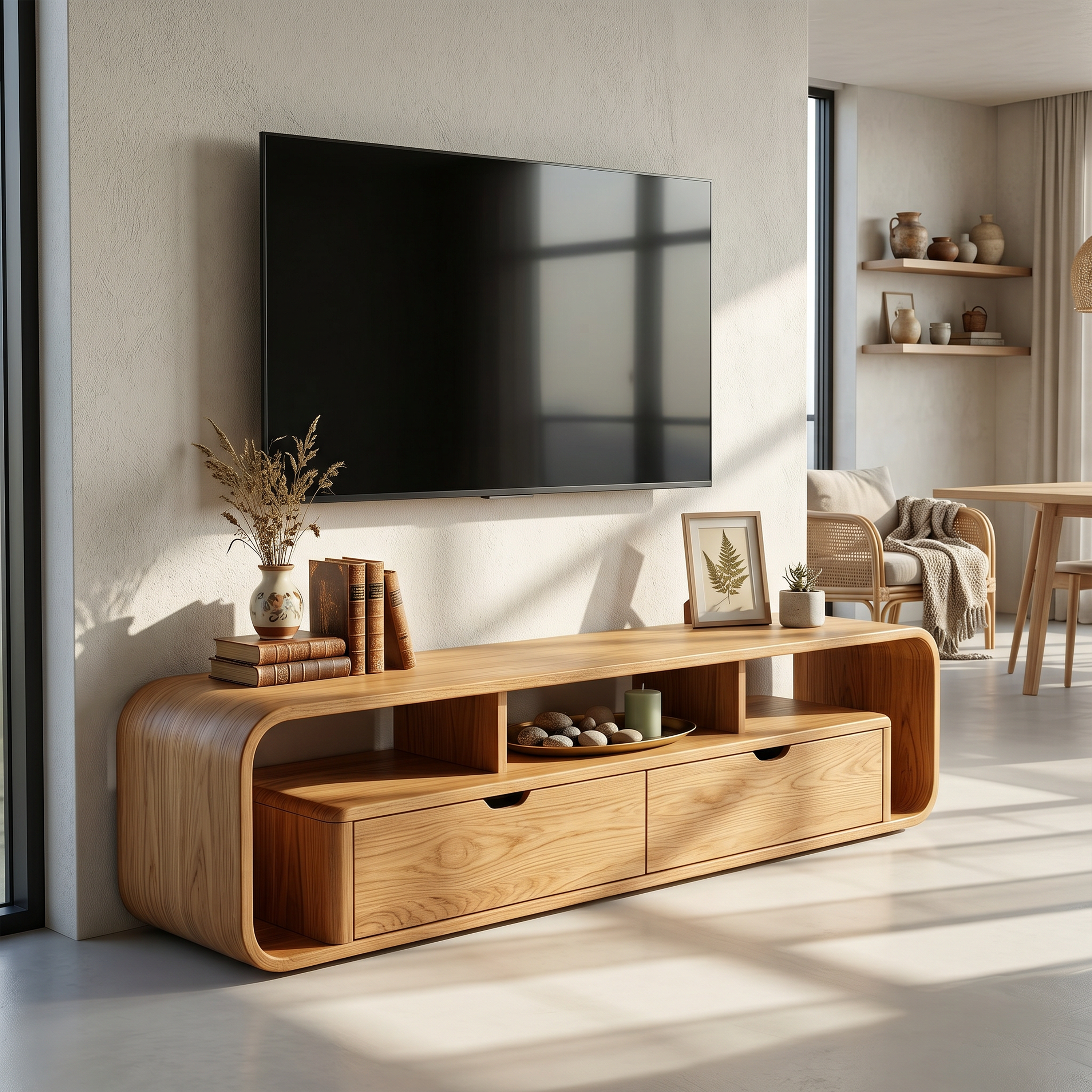 Minimalist Wooden TV Cabinet For Urban Apartment Decor SILDTTRTVC088