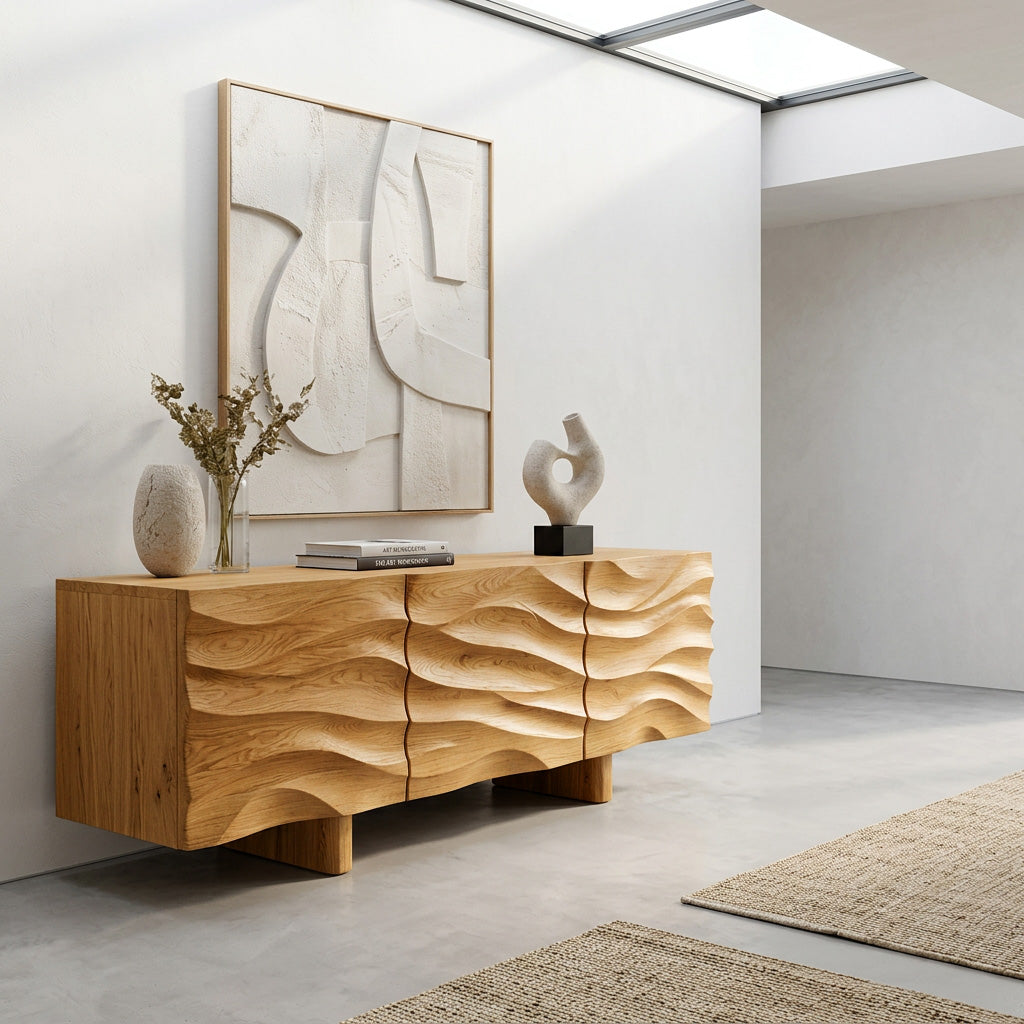 Organic Modern Wood Sideboard For Living Room RTTHHNSD037