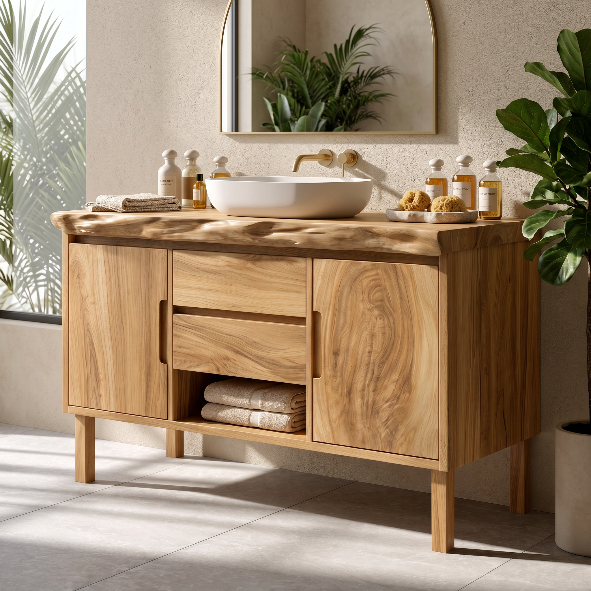 Modern Wood Bathroom Cabinet For Apartment Bath SILDTTRBRV168