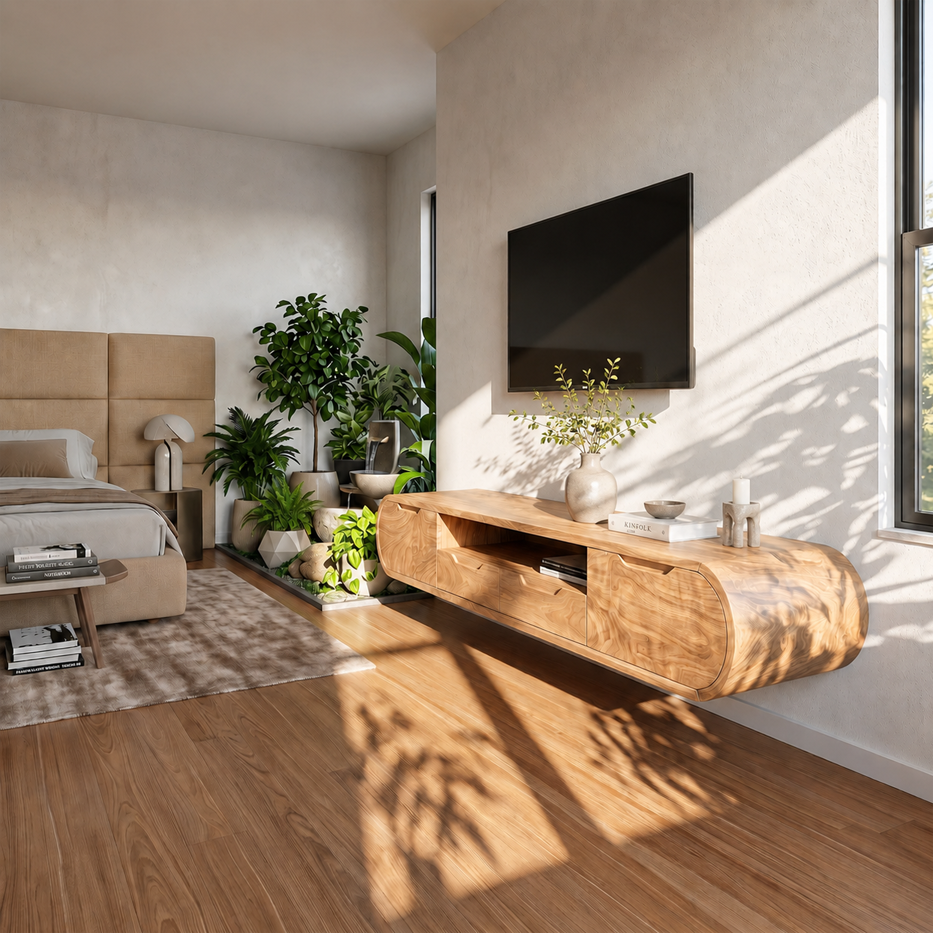 Contemporary Wooden Media Console For Urban Interior SILDTTRTVC082