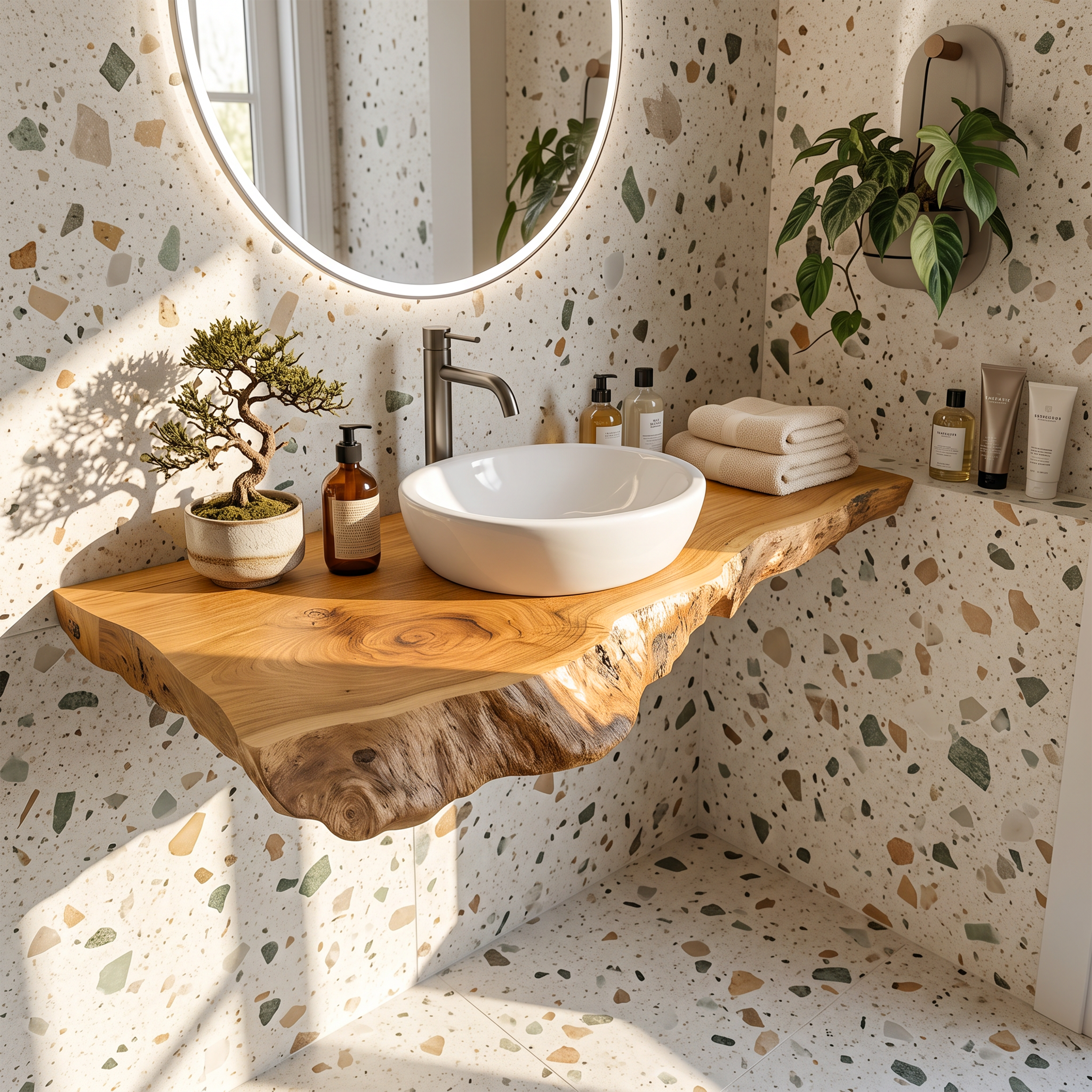 Farmhouse Bathroom Vanity In Solid Wood With Shelf SILDTTRBAS032