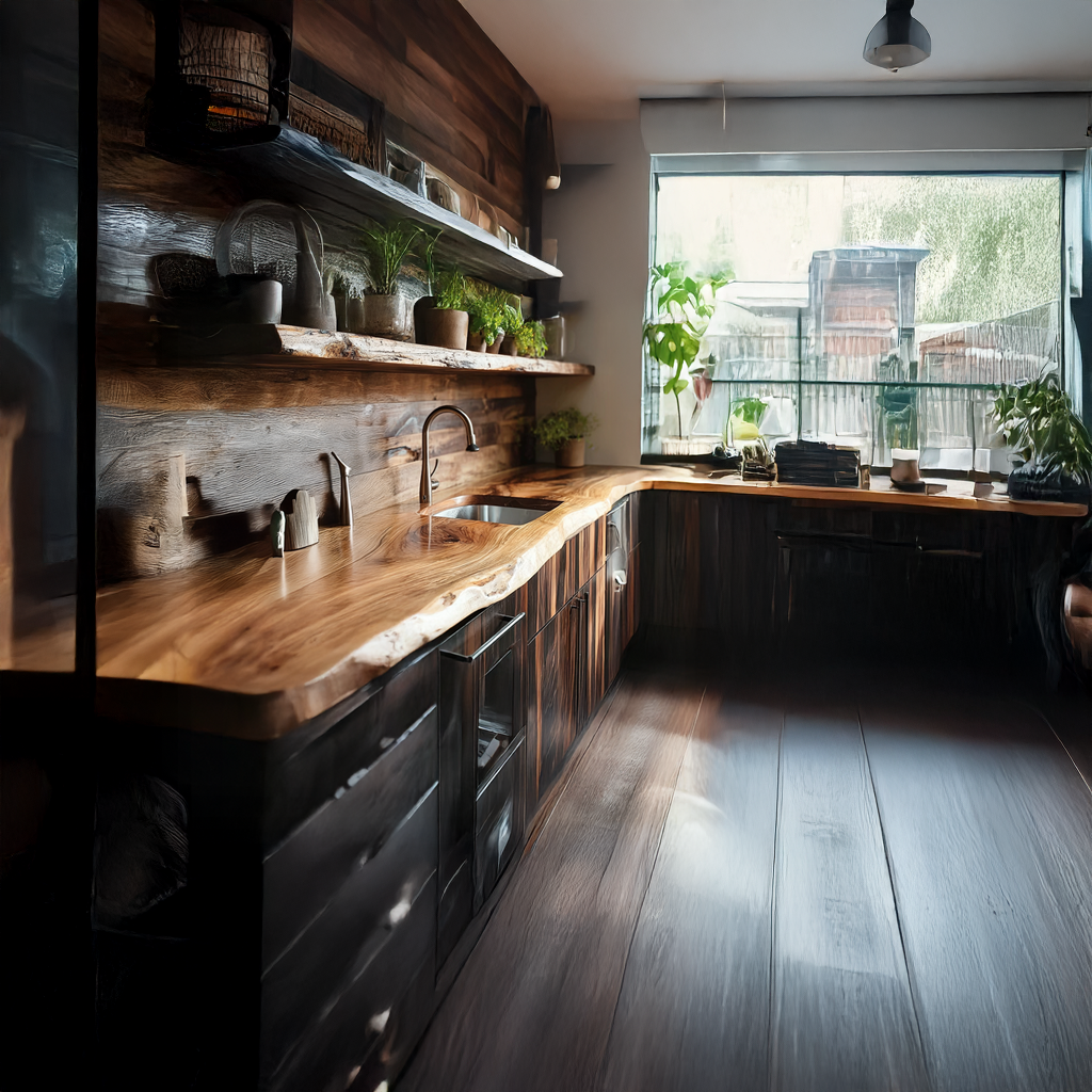 Rustic Organic Kitchen Counter Kitchen Or Pantry Room SINLSAKI009
