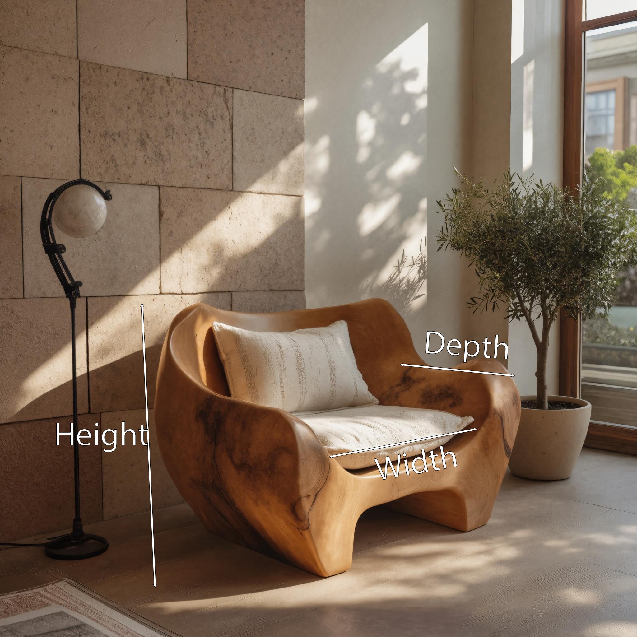 Modern Sculpted Armchair For Living Room Or Lounge SITHHNCHR039