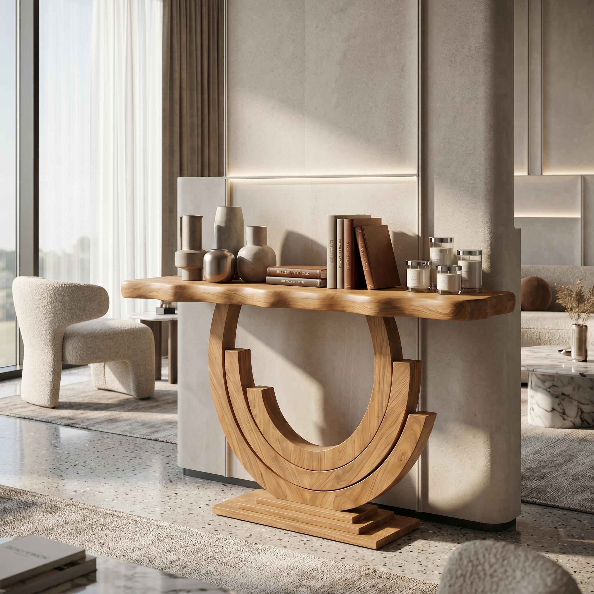 Luxury Infinity Console Table Designer Entryway SILDTTRCS109