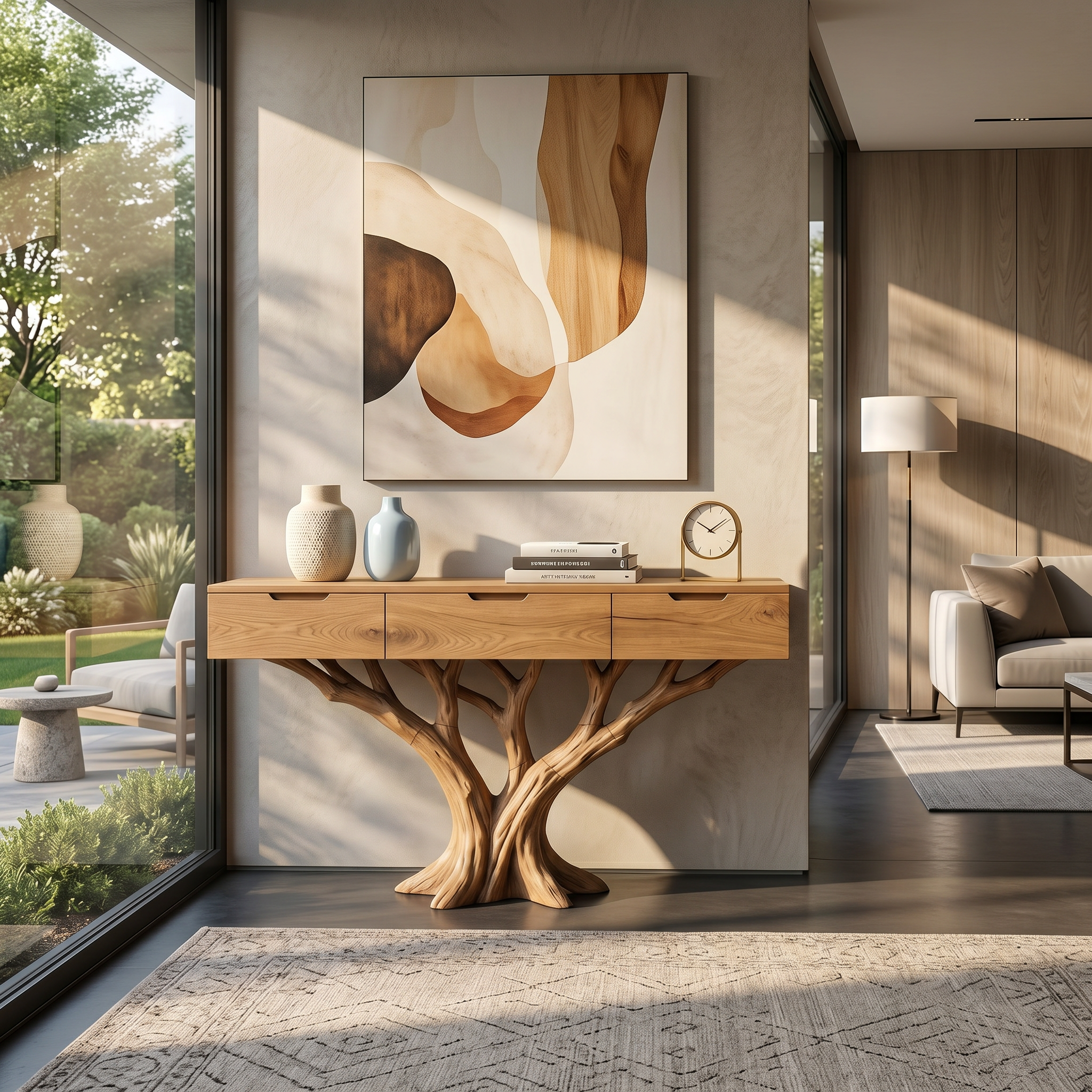 Industrial Tree Root Console Table Modern Loft SILDTTRCS090