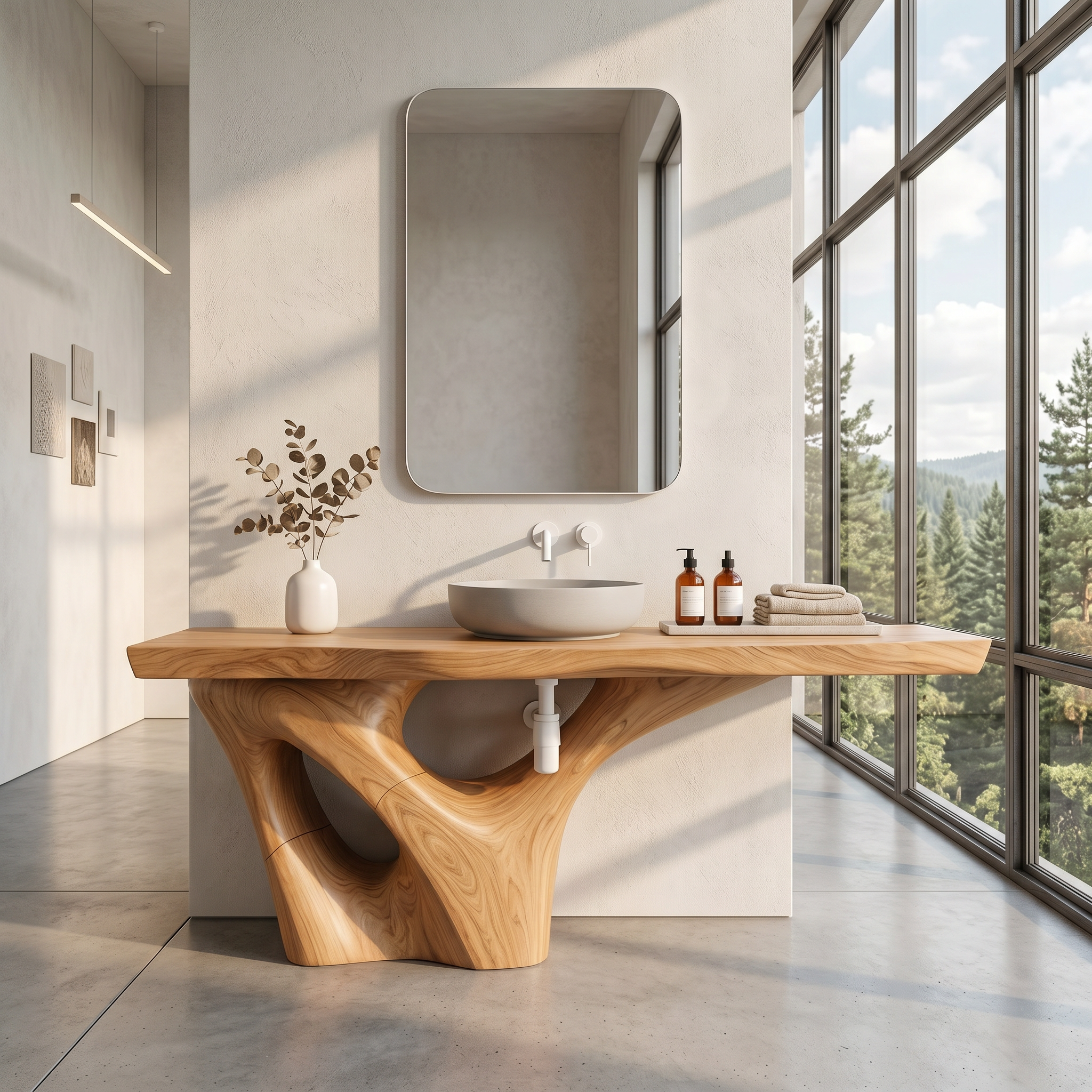 Rustic Solid Vanity For Timeless Bathroom Furniture SILDTTNBRV001