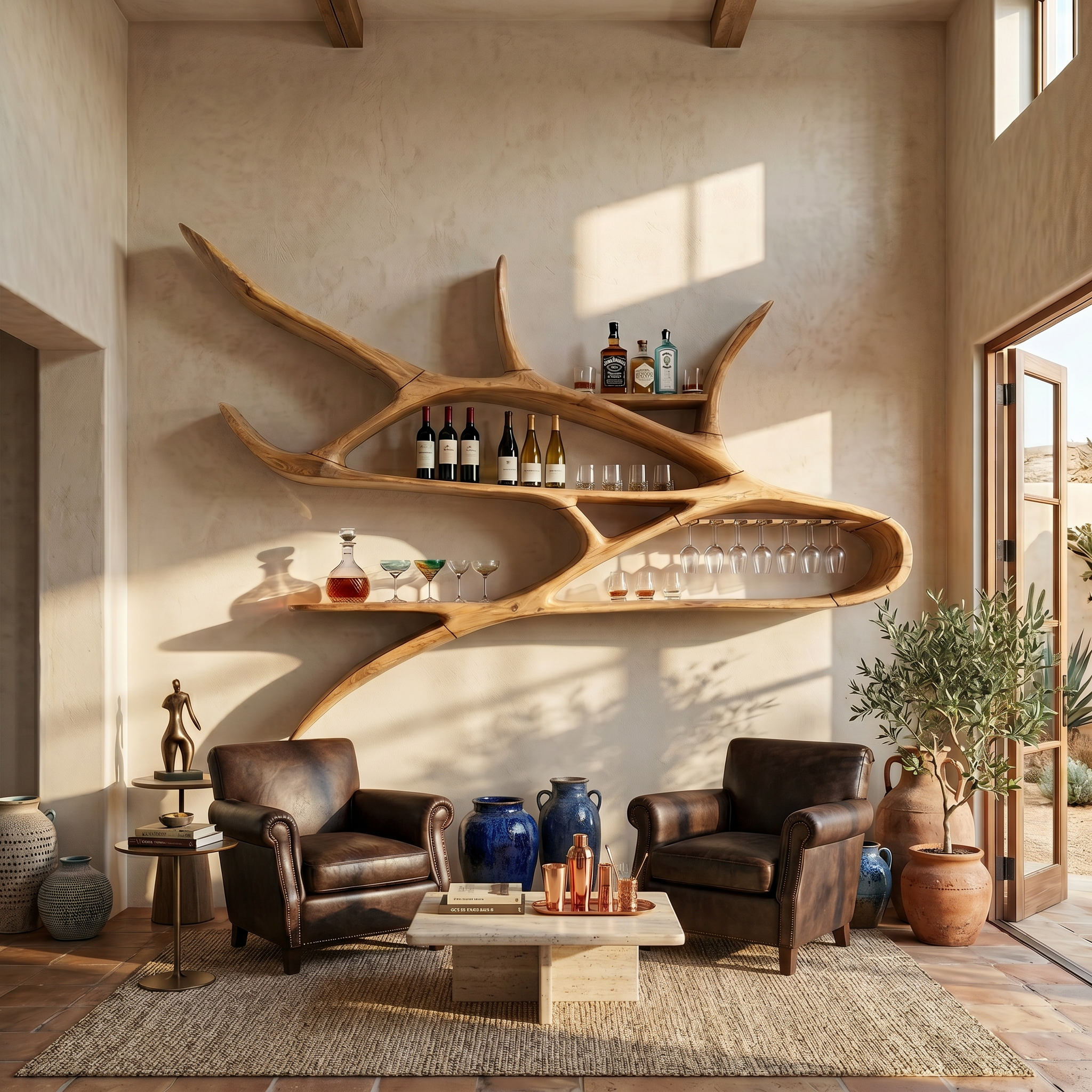 Modern Wall Wine Rack For Studio Apartment Wine Showcase SILDTTRWH061