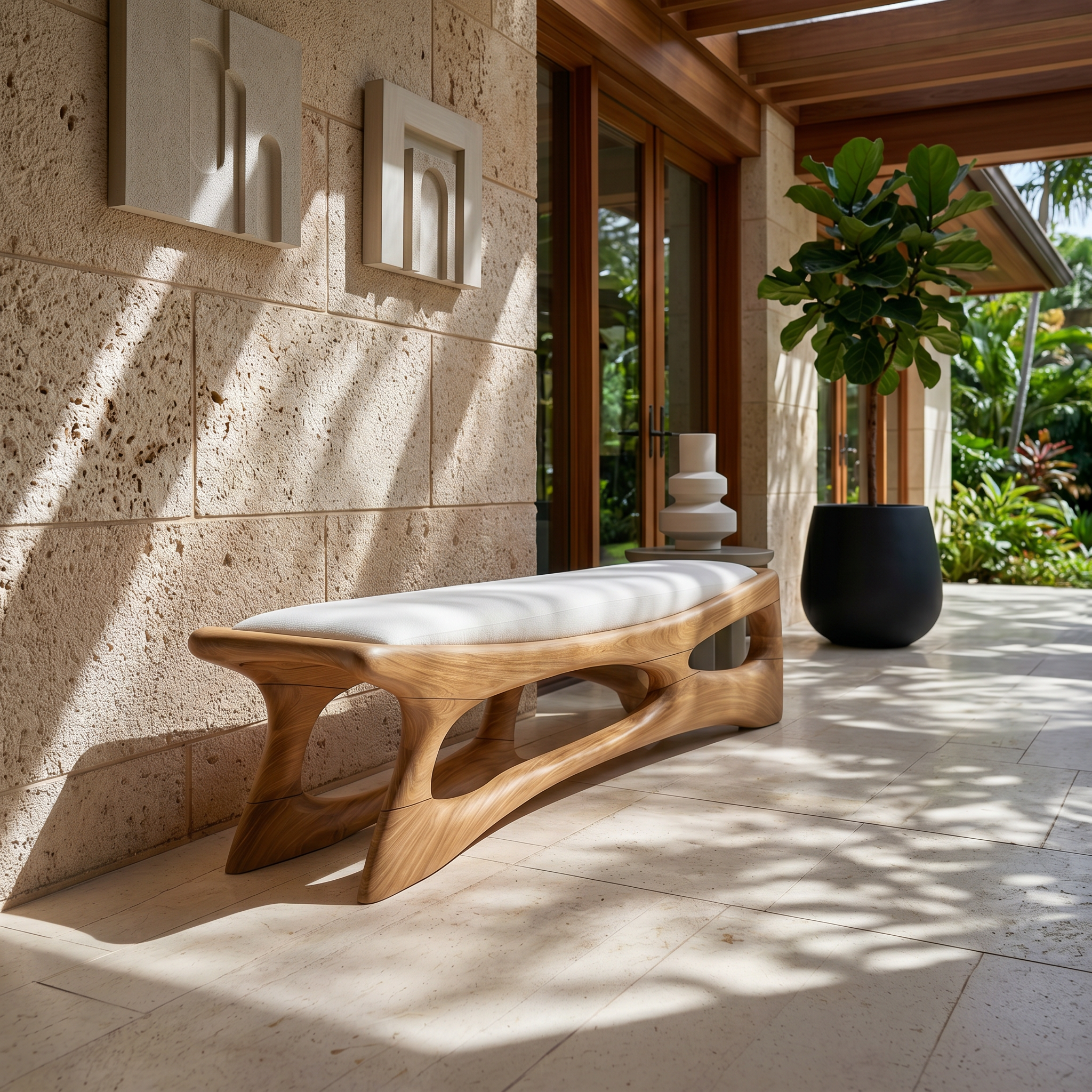 Scandinavian Wooden Bench Lake House SILDTTRBEN072