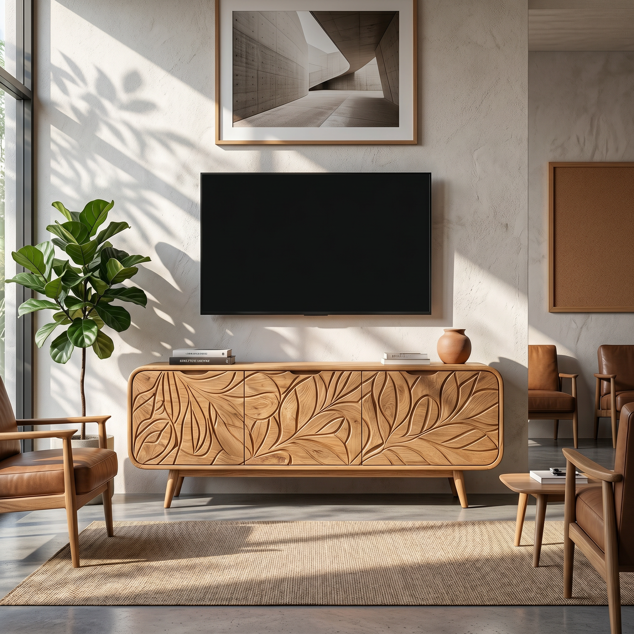 Coastal Modern TV Cabinet For Beach House Decor SILDTTRTVC076