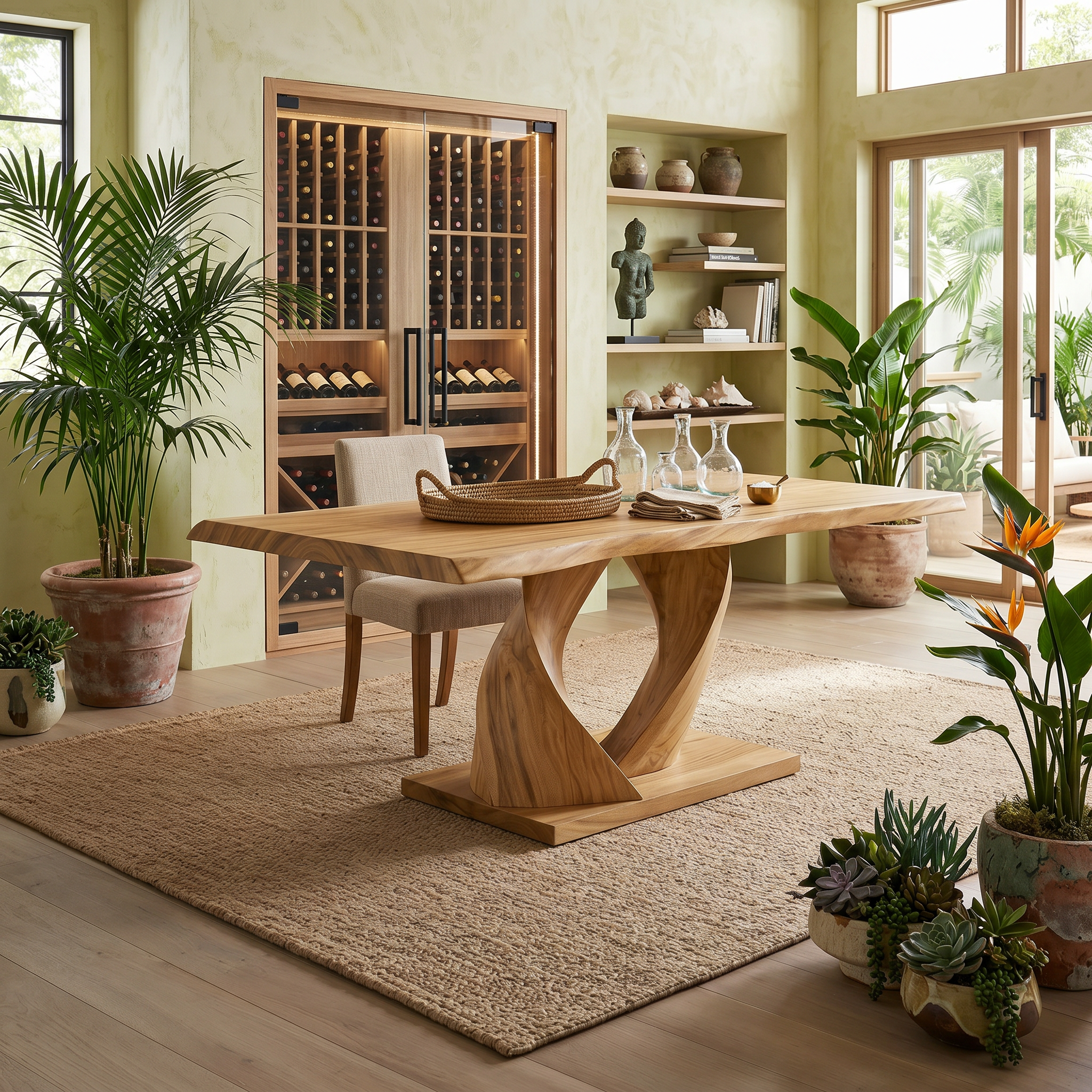 Organic Entertaining Table For Tropical Wine Room SILDTTRDN077