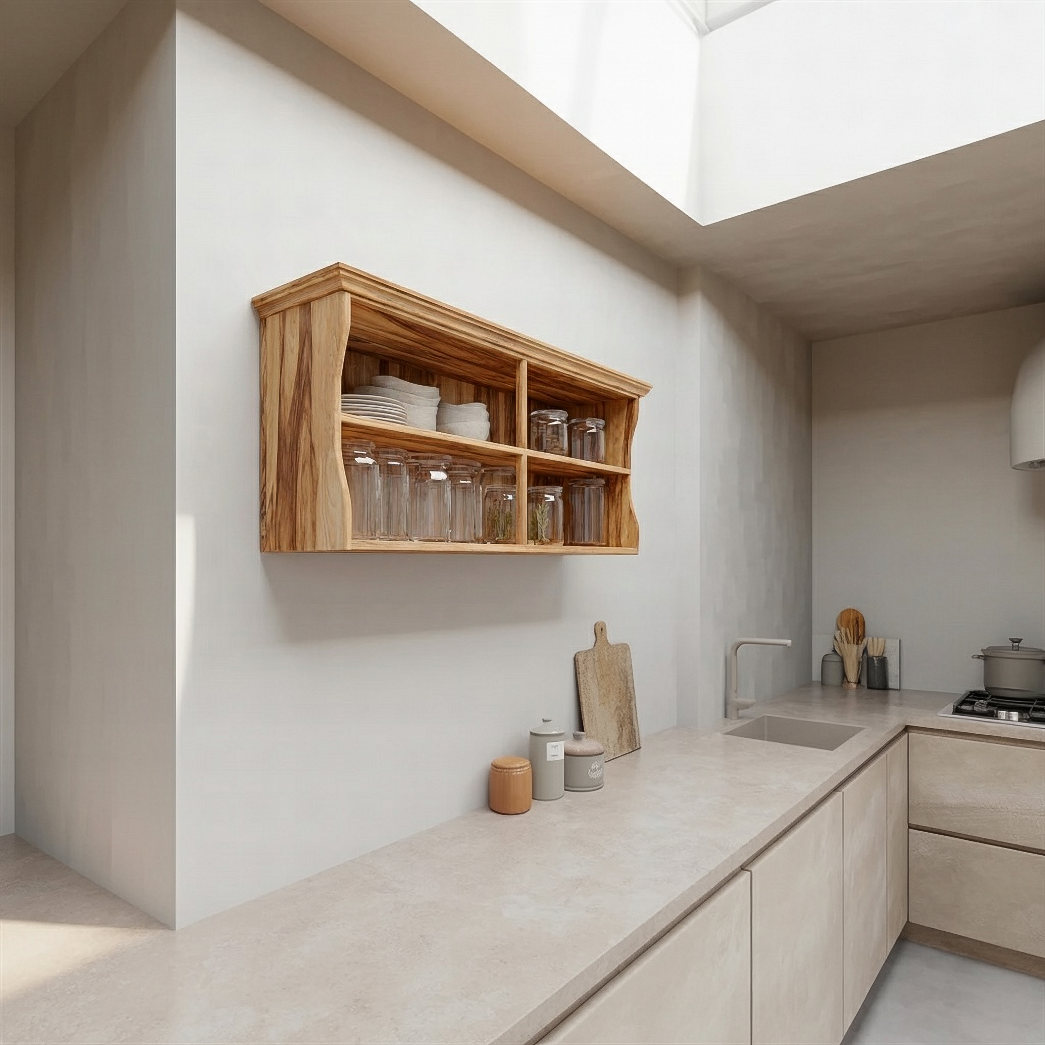 Rustic Kitchen Wall Cabinet For Cooking Or Storage Area SINLSAKC011