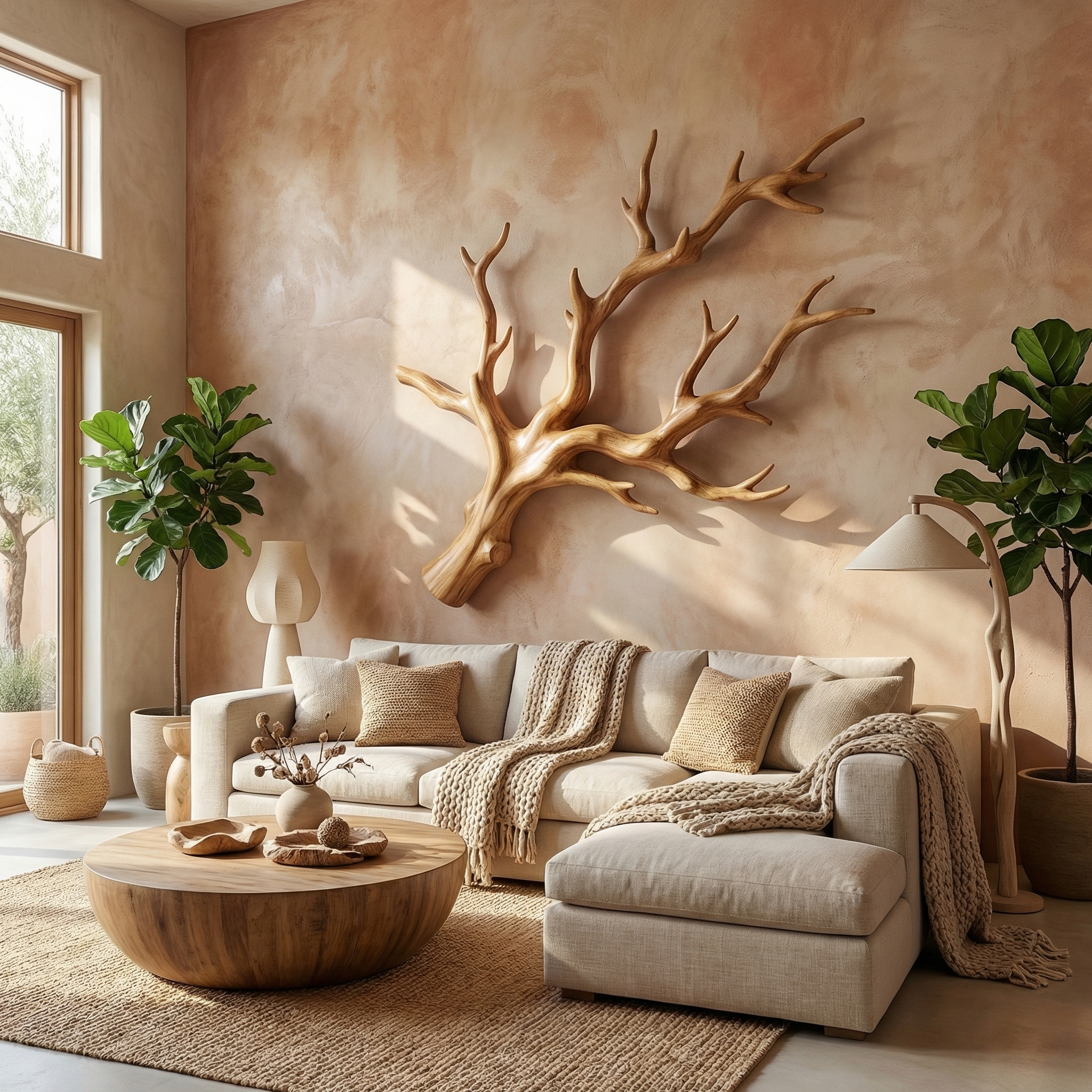 Organic Tree Branch Wall Art For Living Room And Bedroom SINLSAWD036
