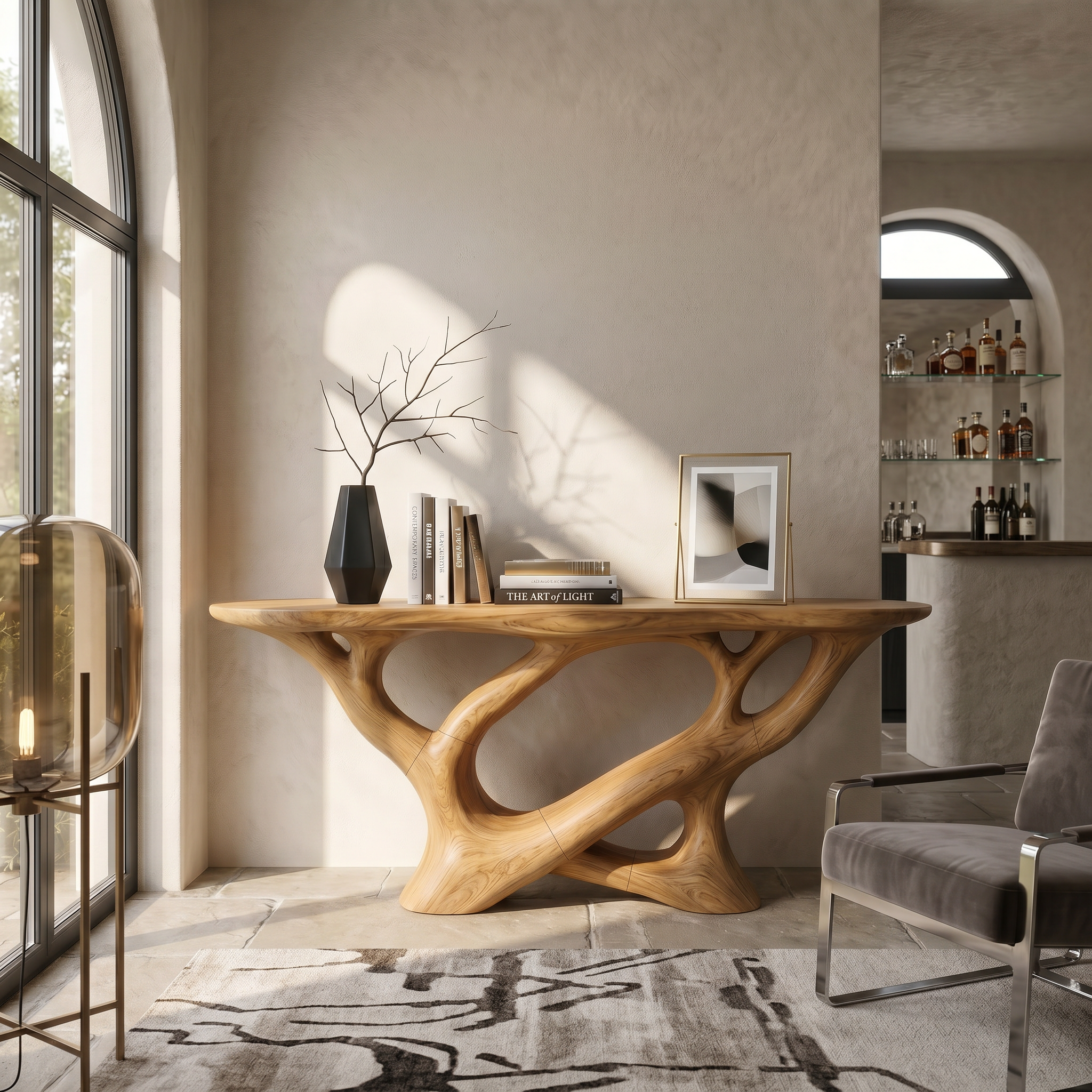 Modern Infinity Console Table Luxury Residence SILDTTRCS106