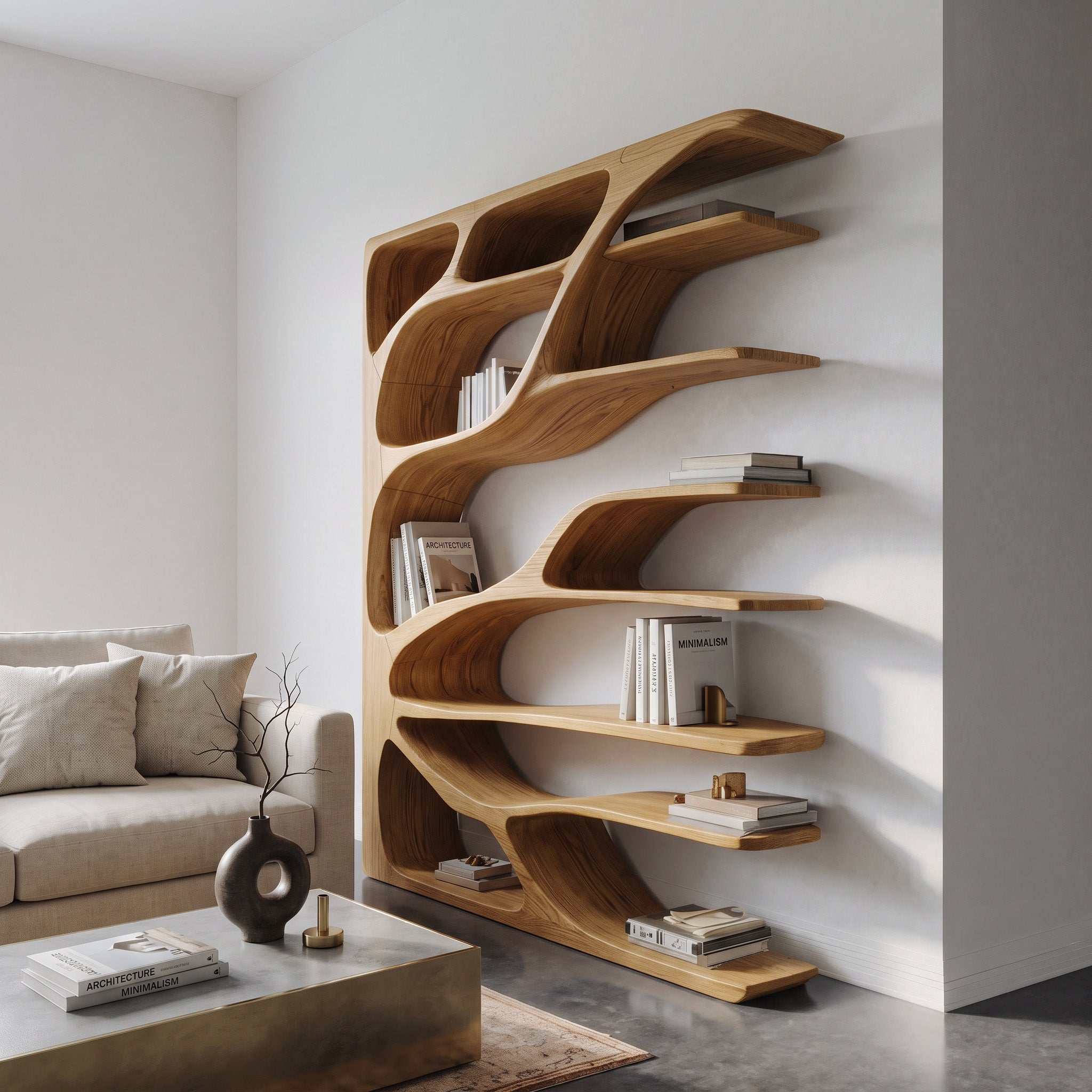 Modern Statement Bookshelf For Home Interiors Decor RTTHHNBS090