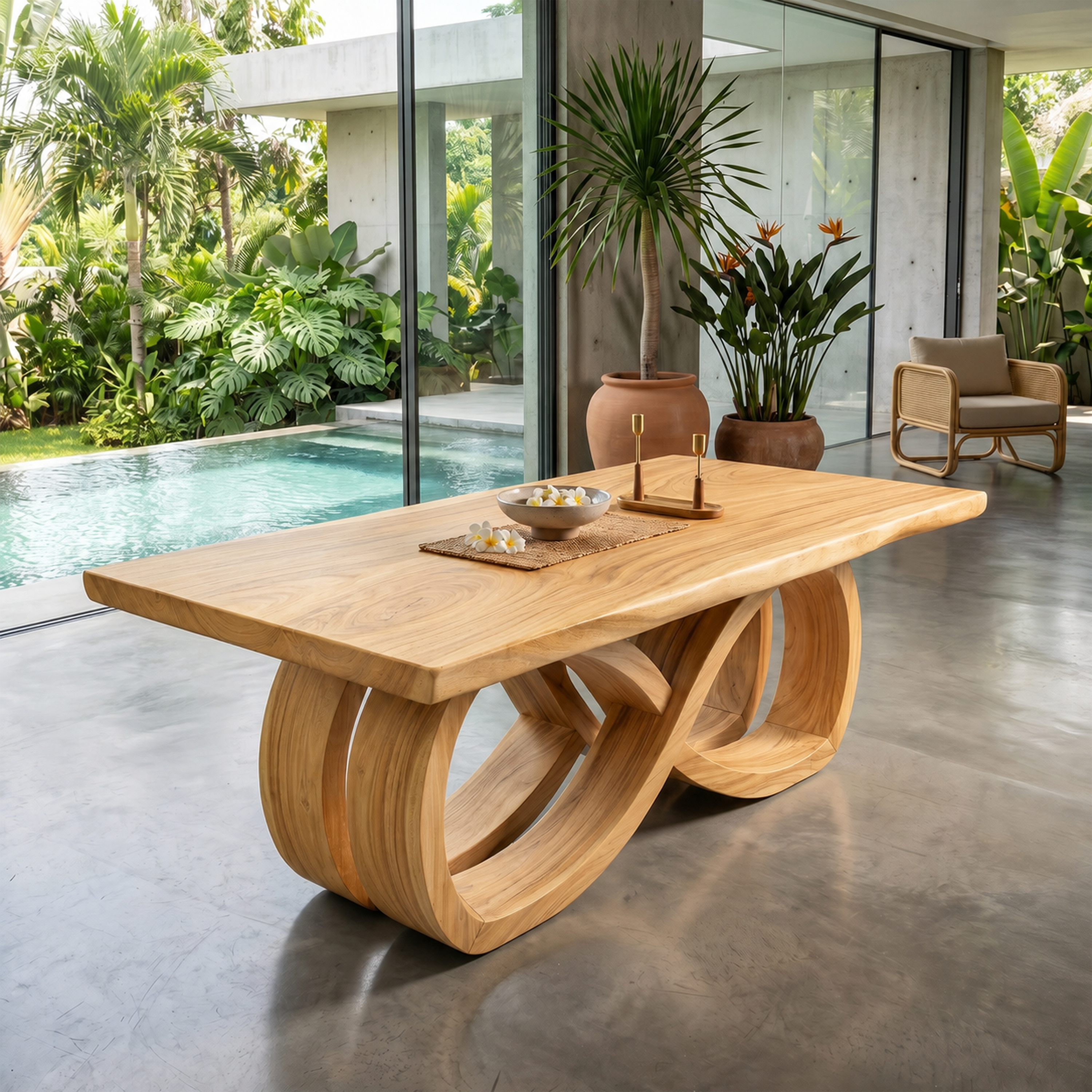 Resort Entertaining Table For Tropical Villa Patio SILDTTRDN059