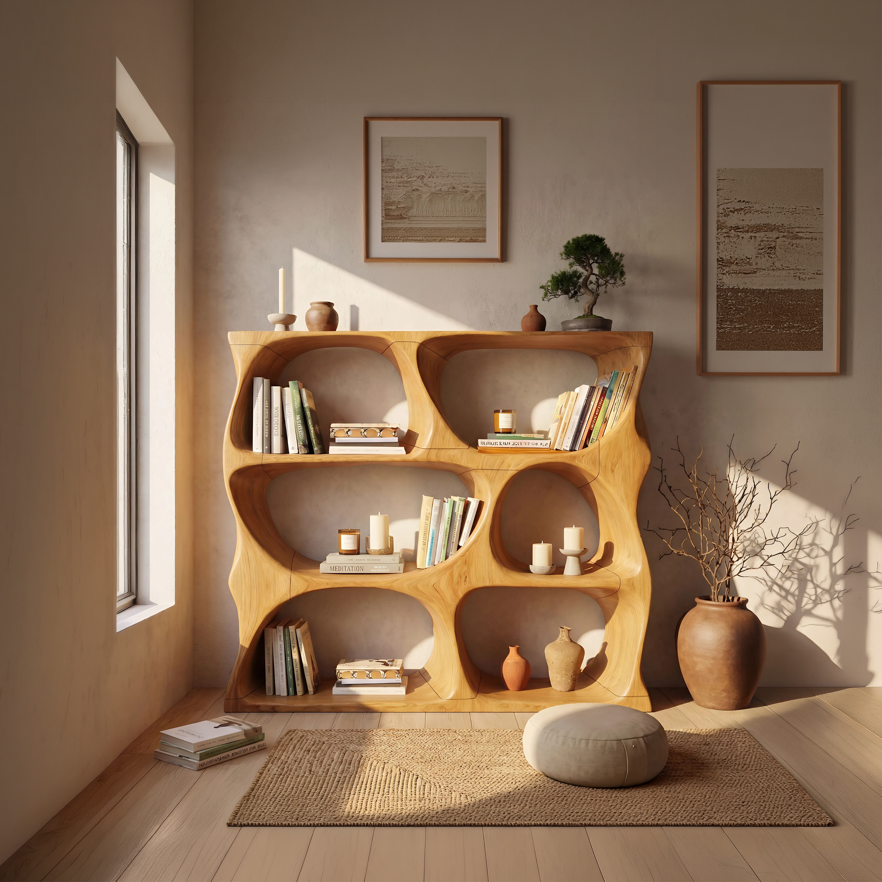 Modern Decorative Bookcase Storage Organizer For Living Room Space SILDTTNBS025