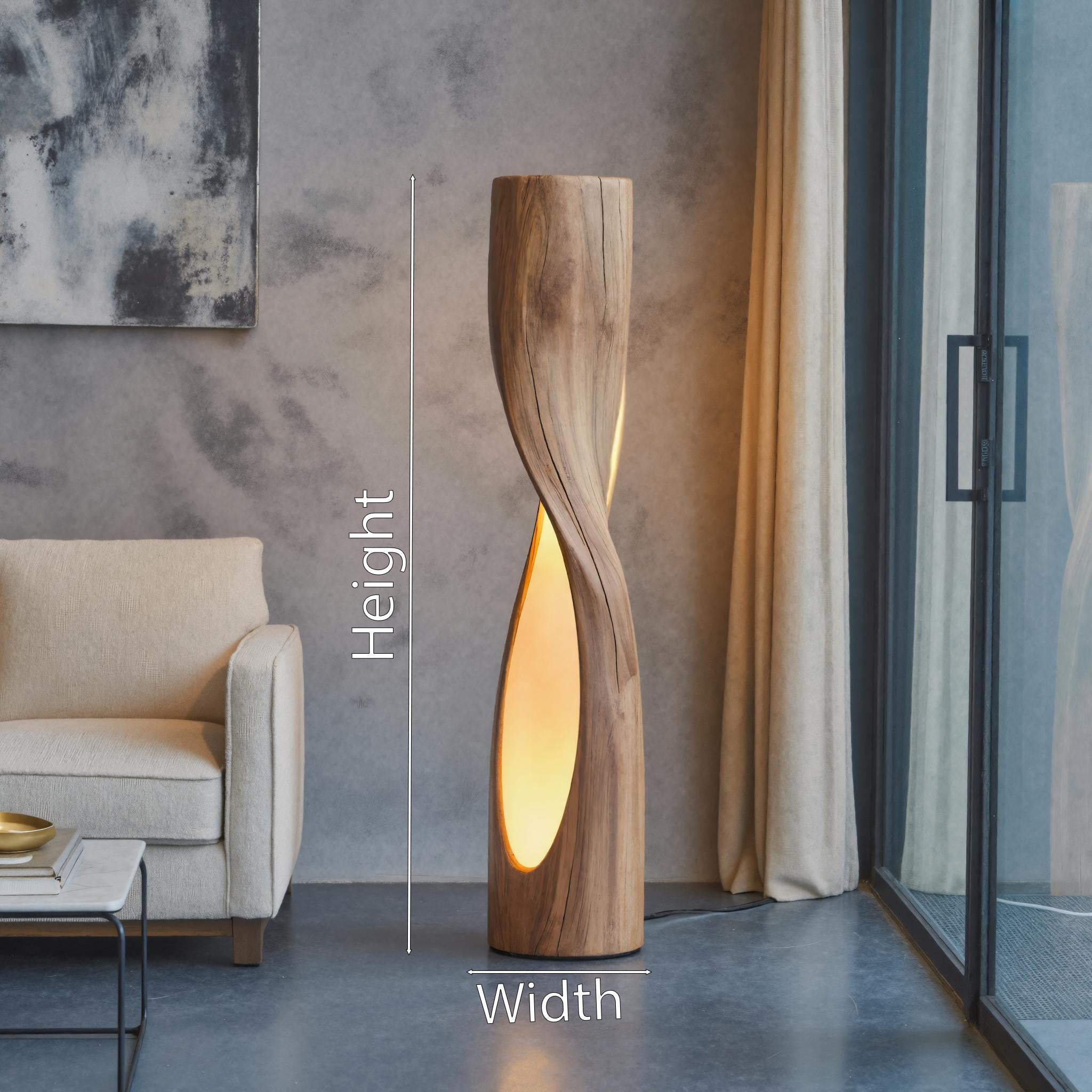 Artistic Twisted Floor Lamp For Bedroom Or Living Room SITHHNLAM021
